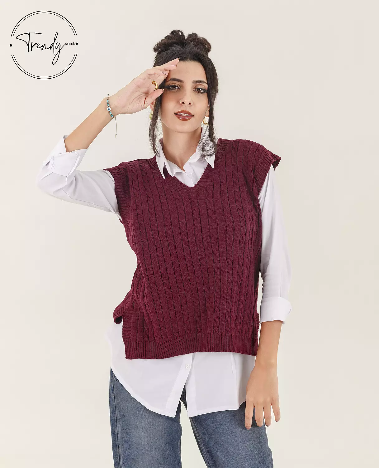 V-neck Sweater Vest image