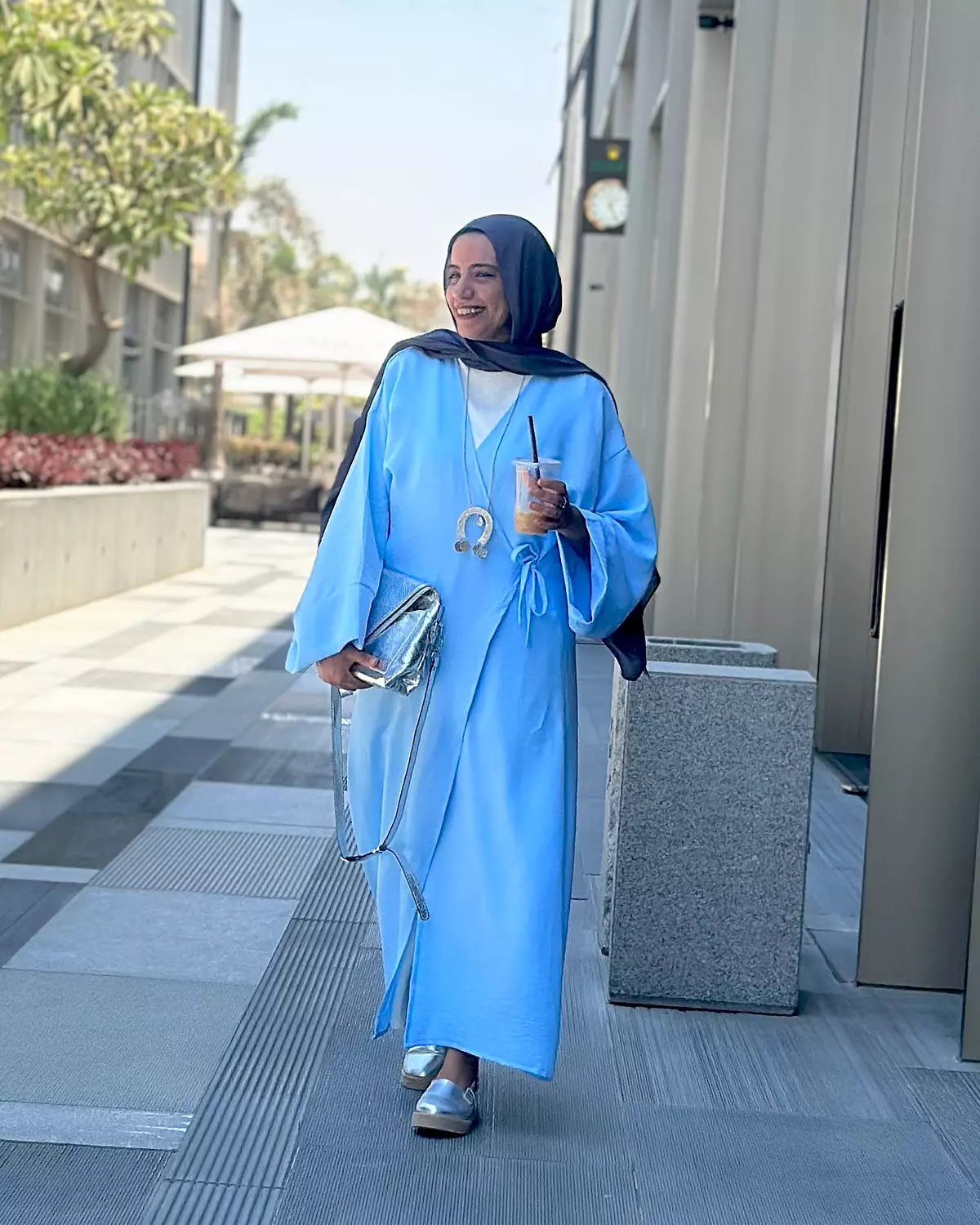 Nature Wrapped Dress- Baby Blue  image