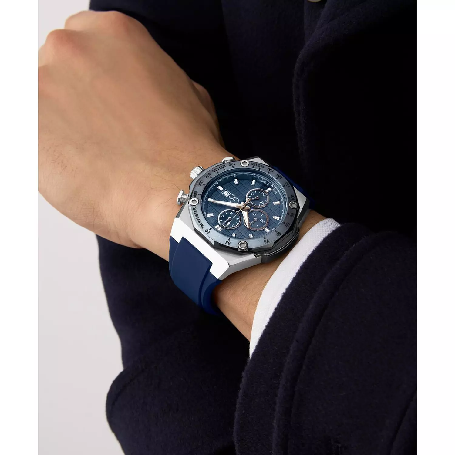 Gc IdolSport Chrono Silicone Men Watch Blue Silicone Strap 7