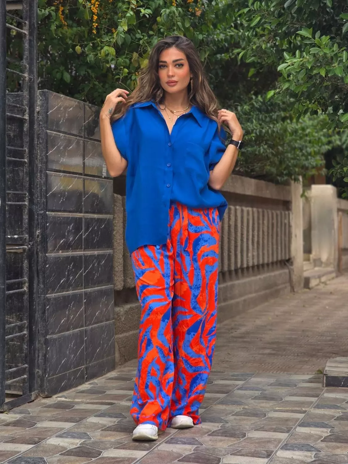 Royal blue linen shirts hover image