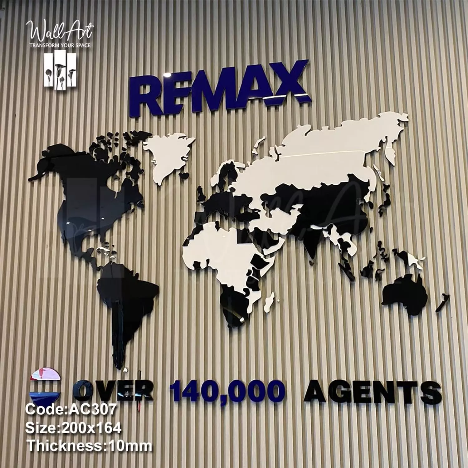 AC307c-Coloured Acrylic Map    12