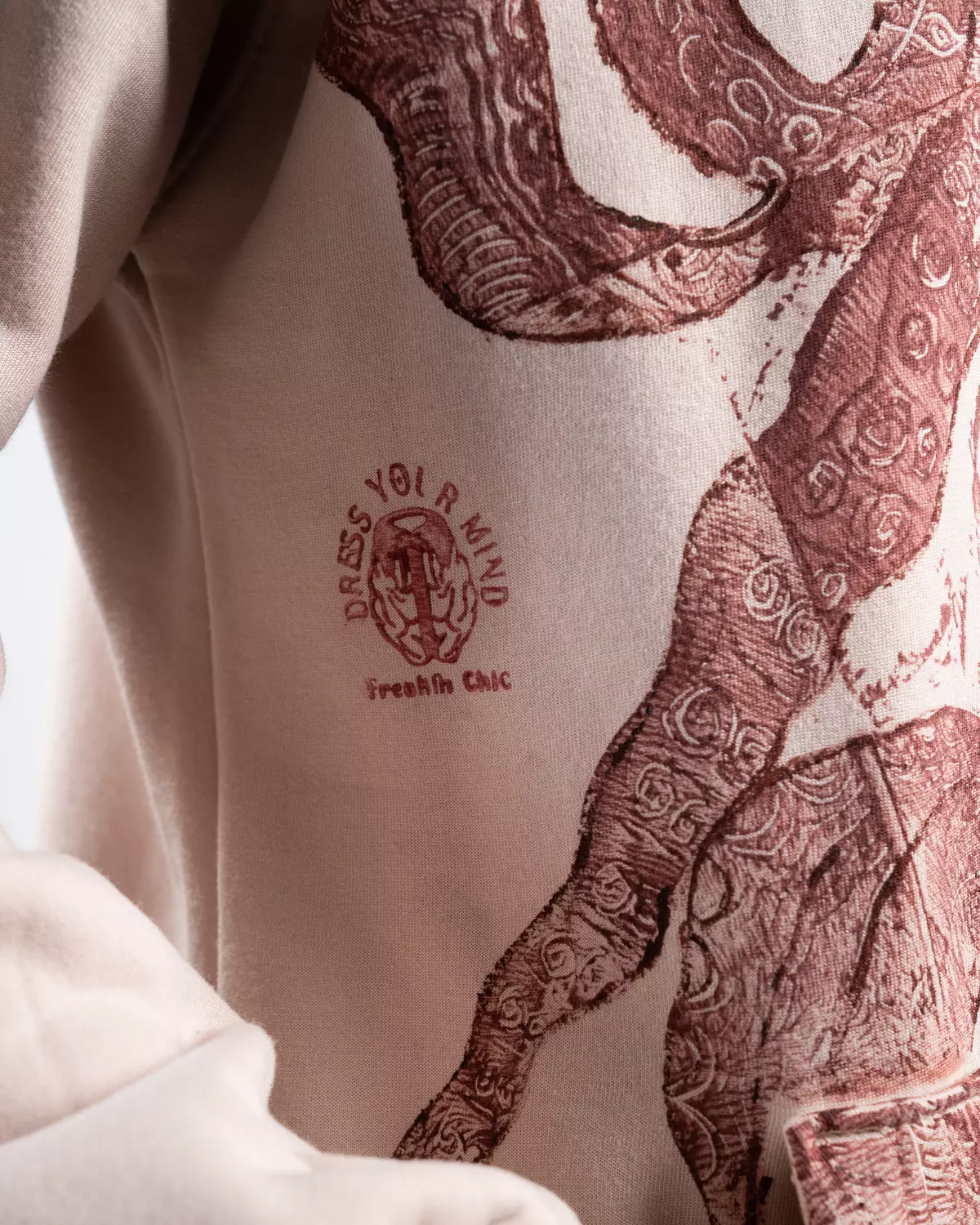 “ Attack from the DeeP” hand -printed & painted hoodie  6