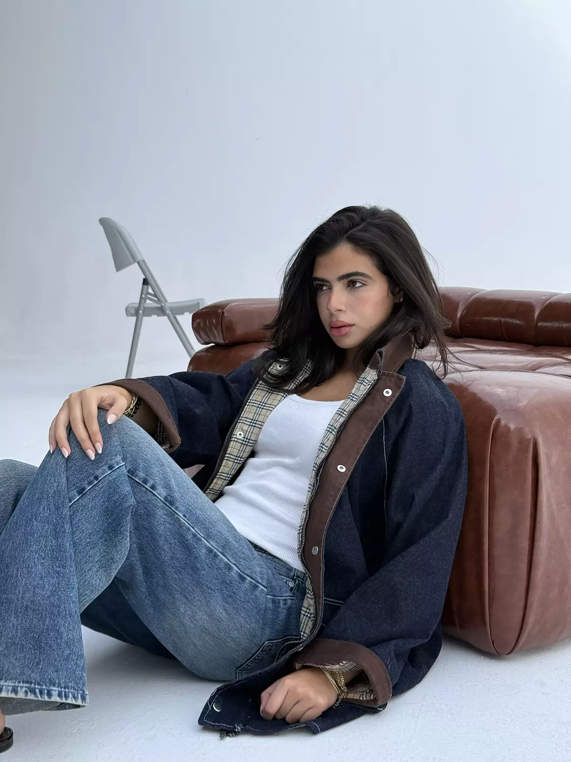 City Checks Denim Jacket 2