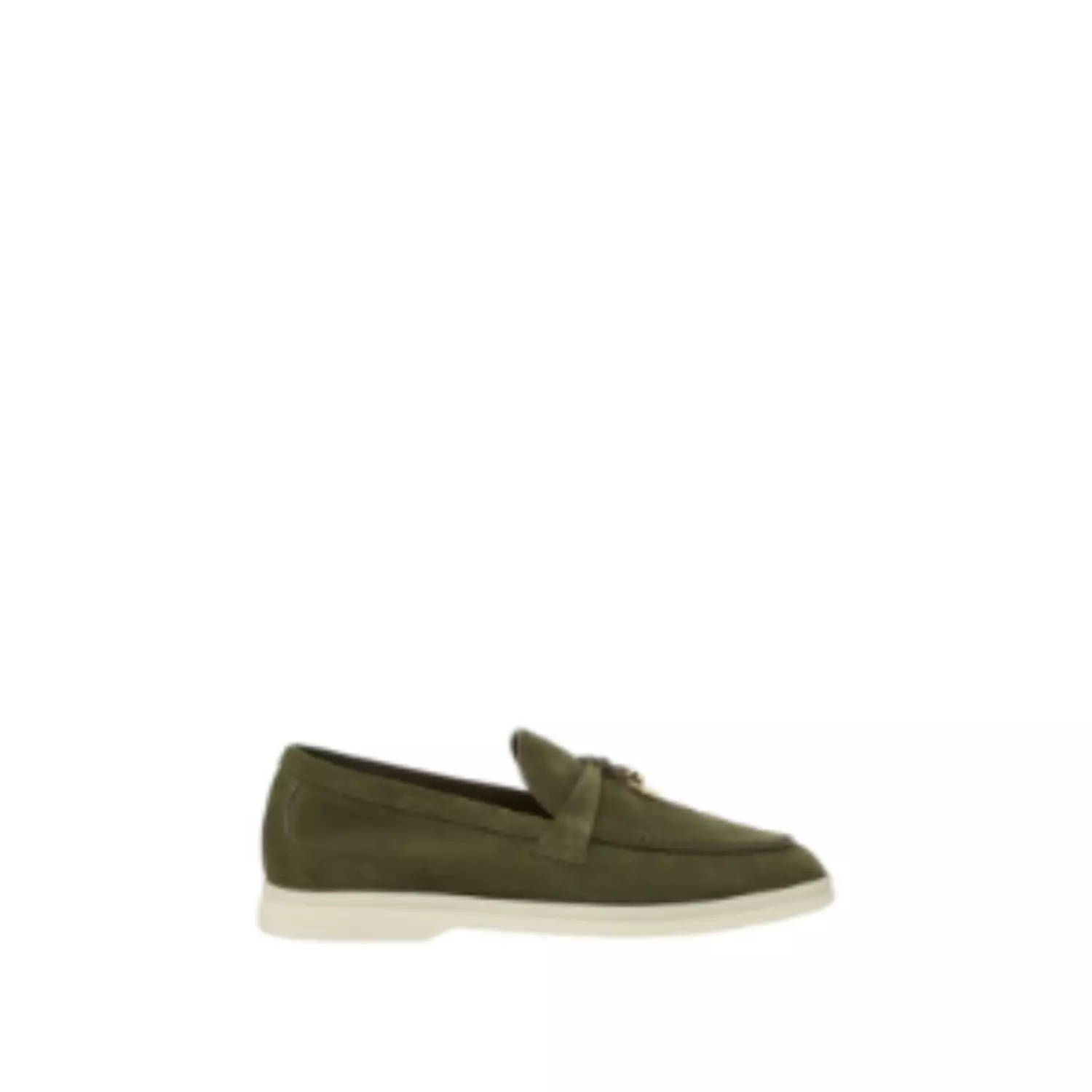 Loro Piana Summer Charms Walk Loafer Suede Ribbon Green image