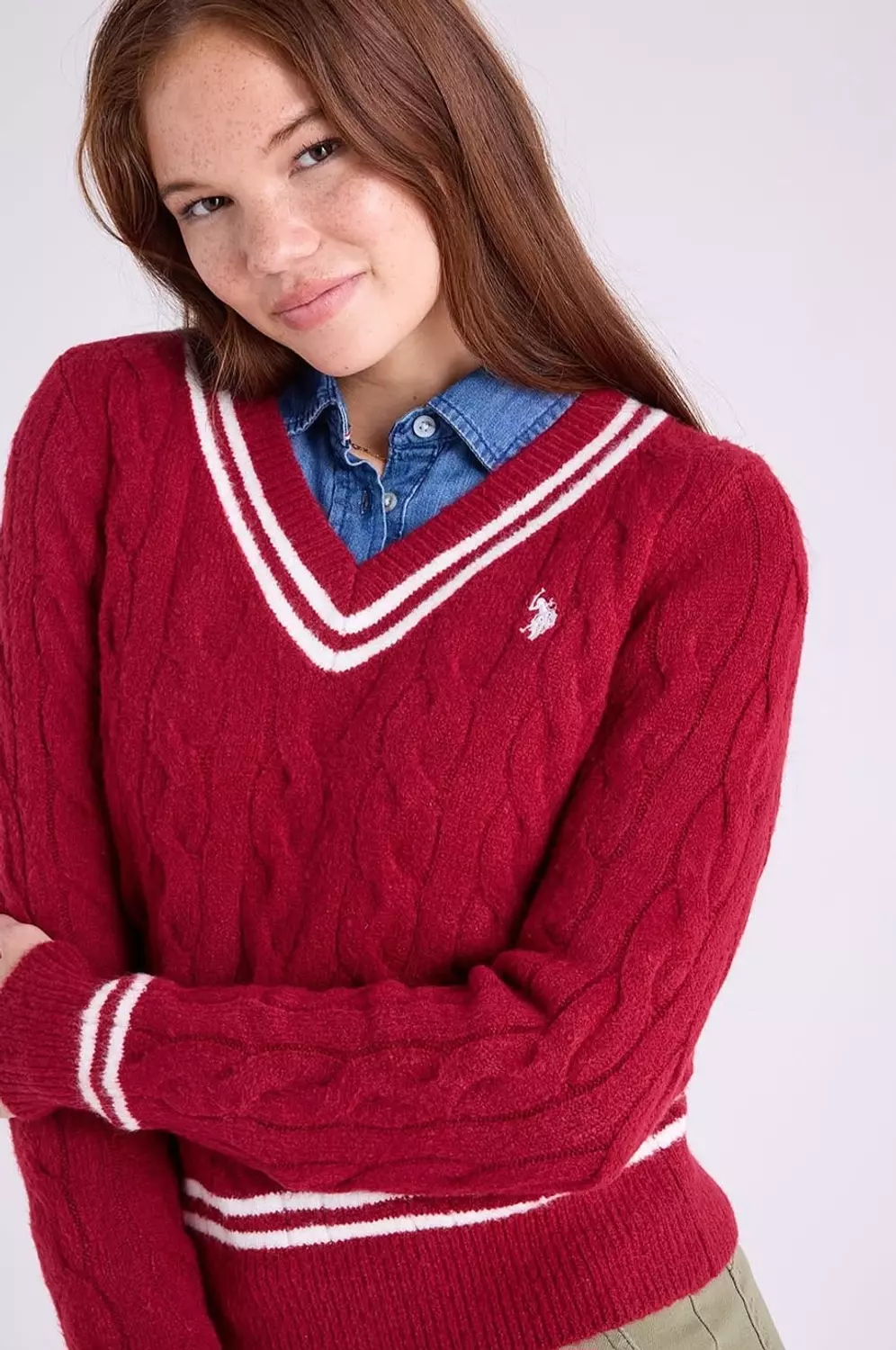 U.S. POLO Burgundy pullover  image