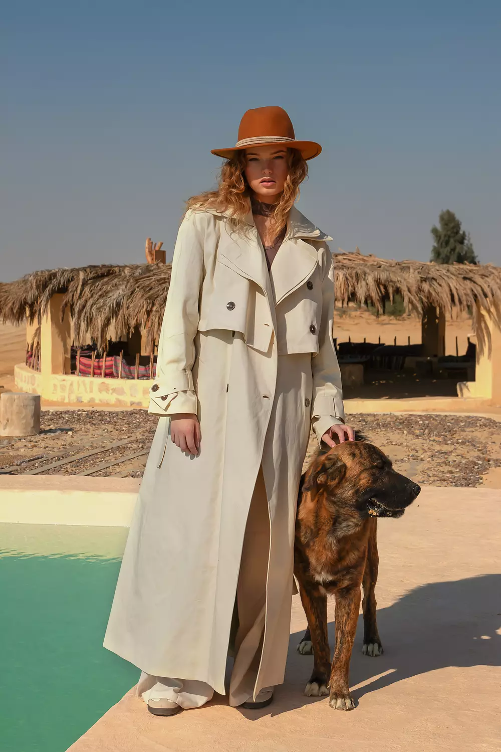 Convertible Trench Coat - butter yellow image