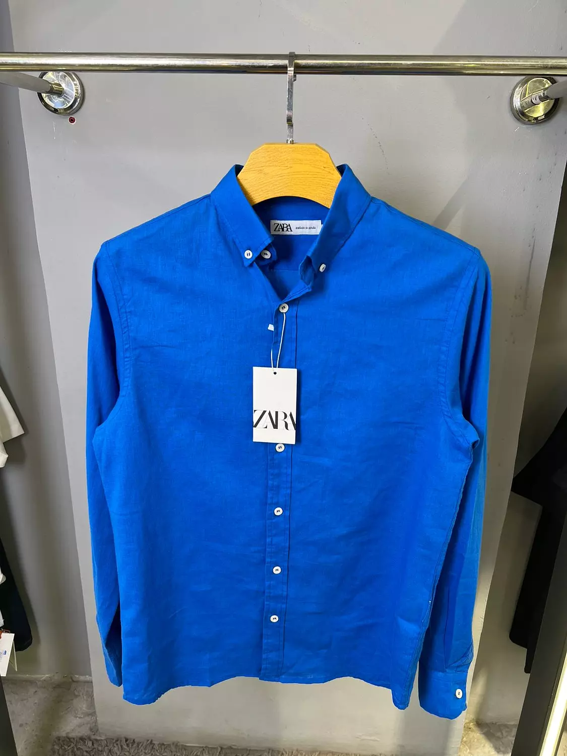 ZARA BLUE LINEN SHIRT / 11737 image