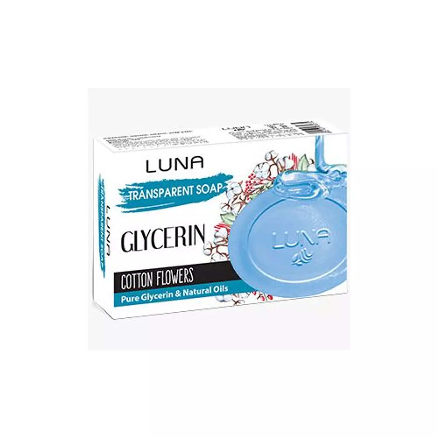 LUNA TRANSPARENT GLYCERIN SOAP COTTON FLOWERS 100 GM  image
