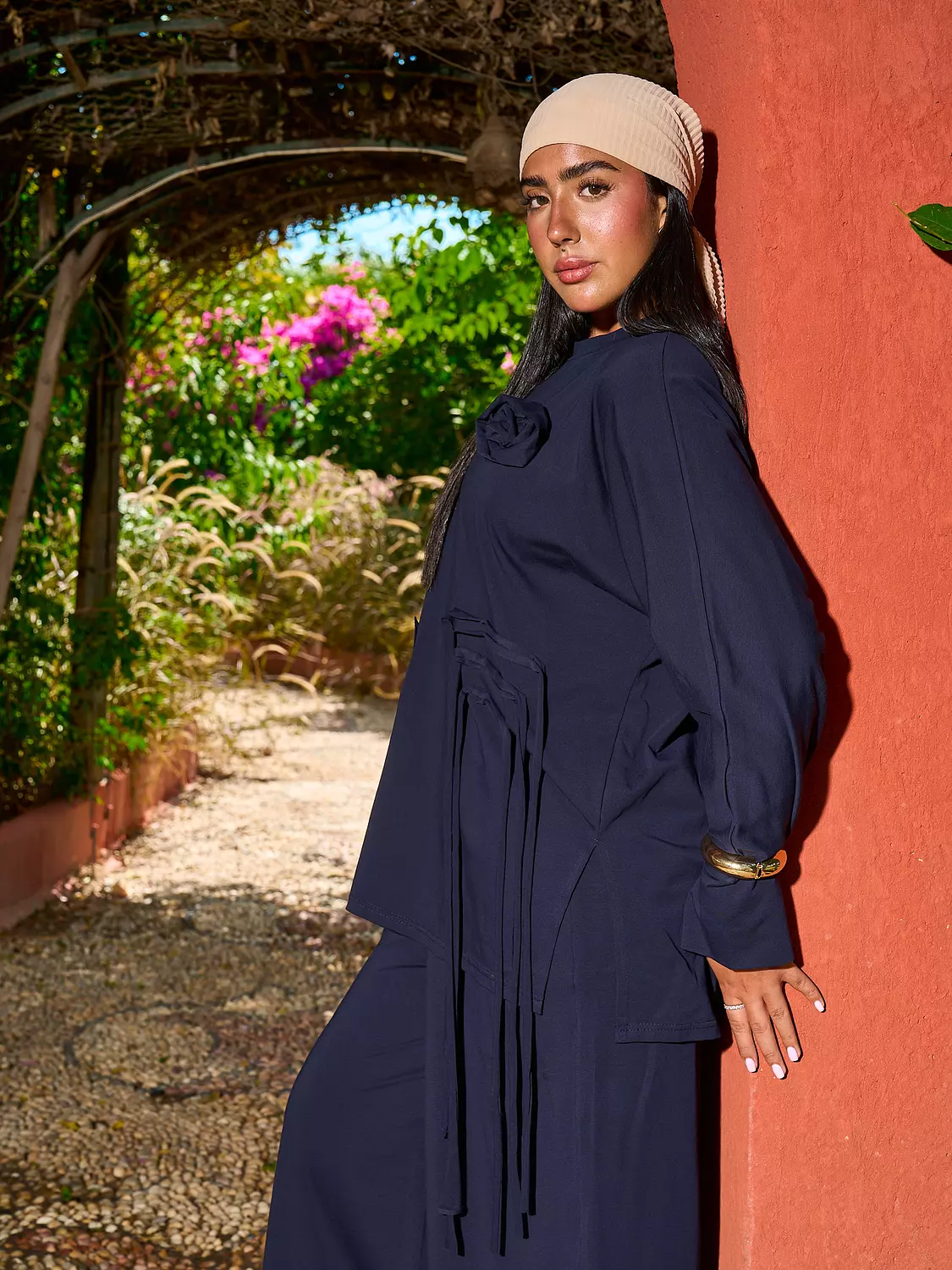 Worood Comfy Set with Pin - Navy Blue 6