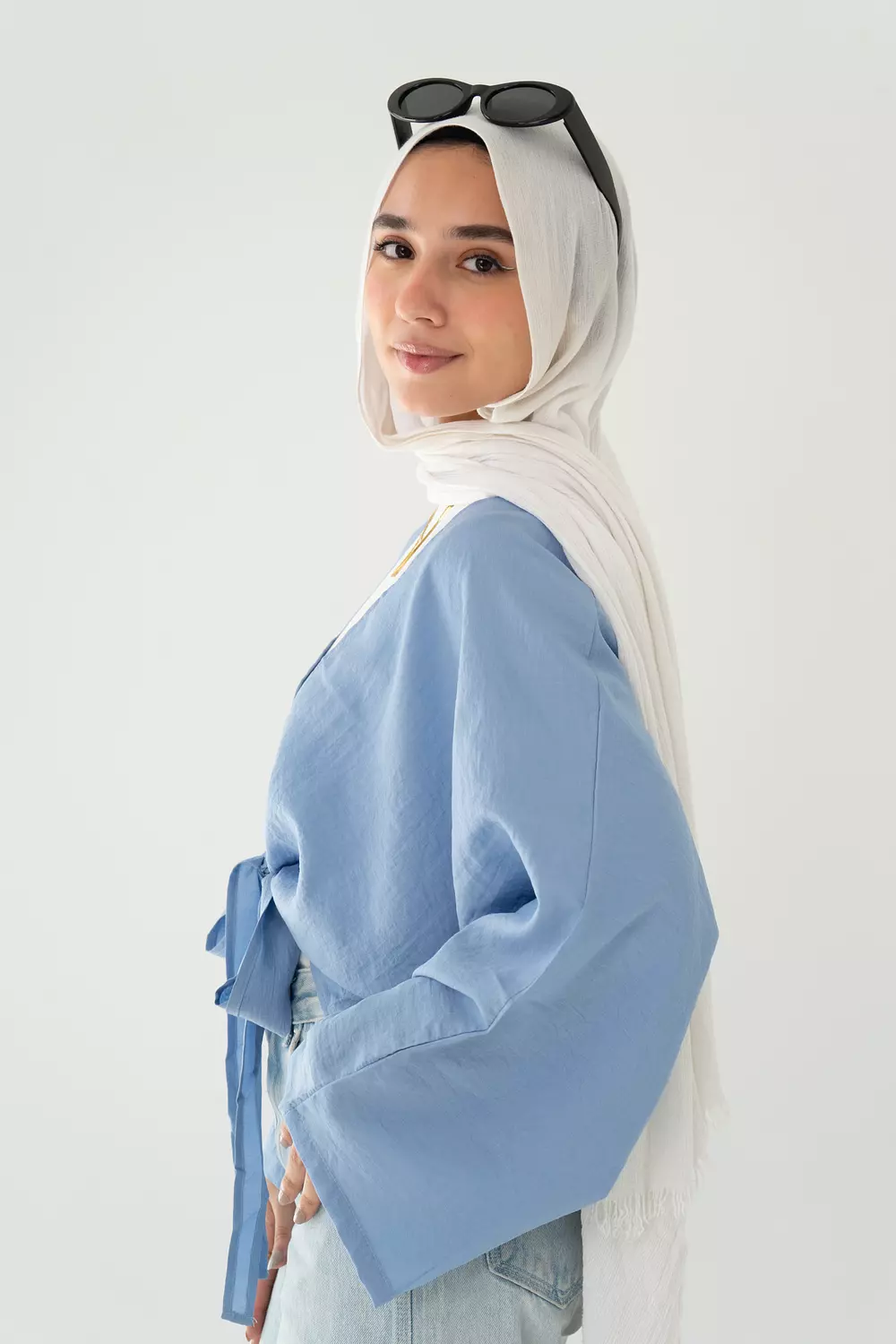 Sophhia Blouse In BabyBlue 2
