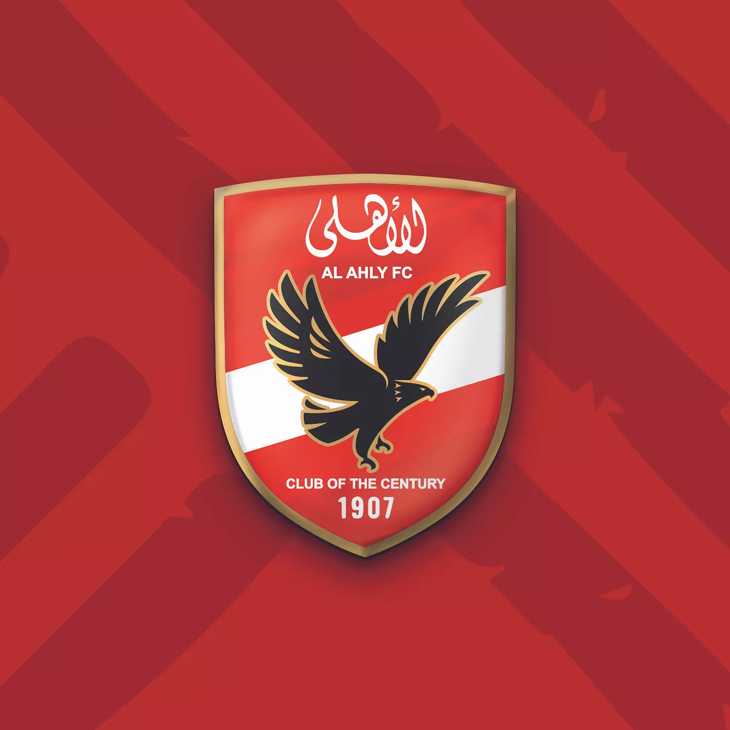 ستيكر لوجو الأهلي الجديد ثري دي image