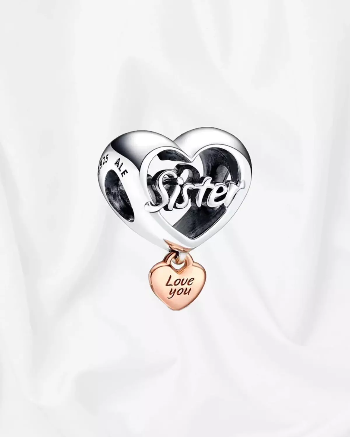 Love You Sister Heart Charm image