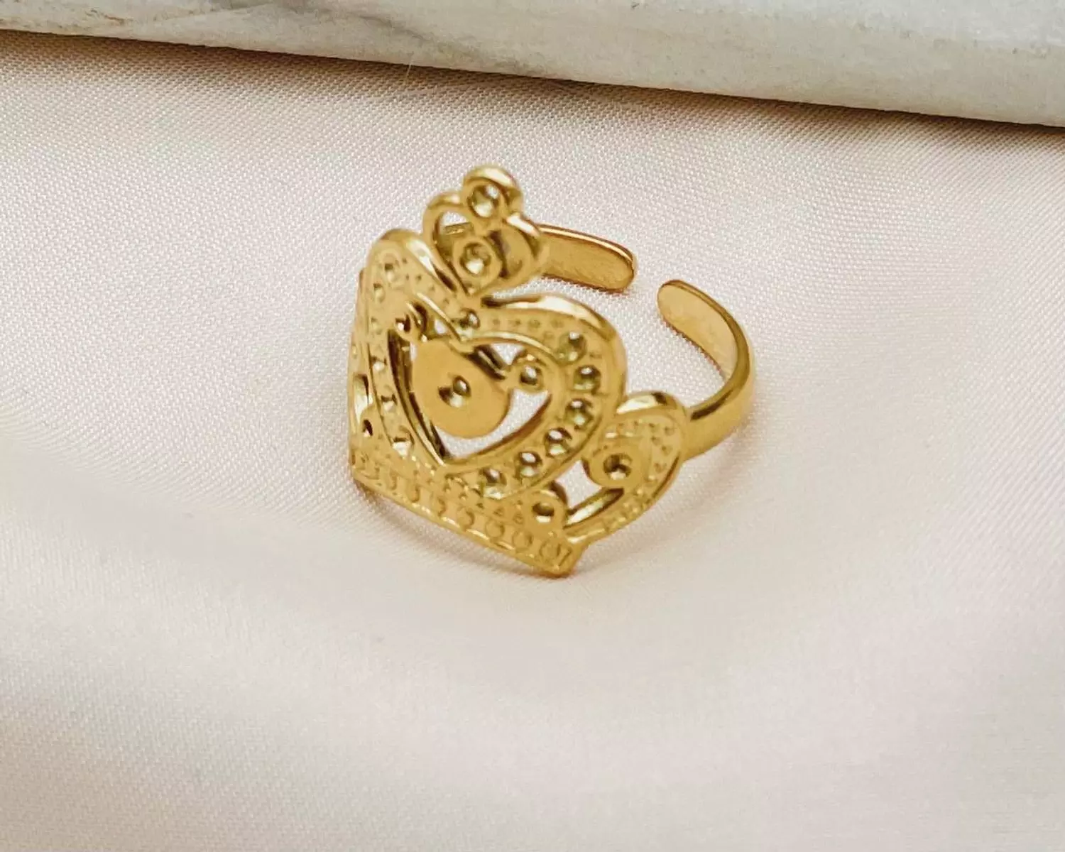 Stainless Steel Crown Ring  image