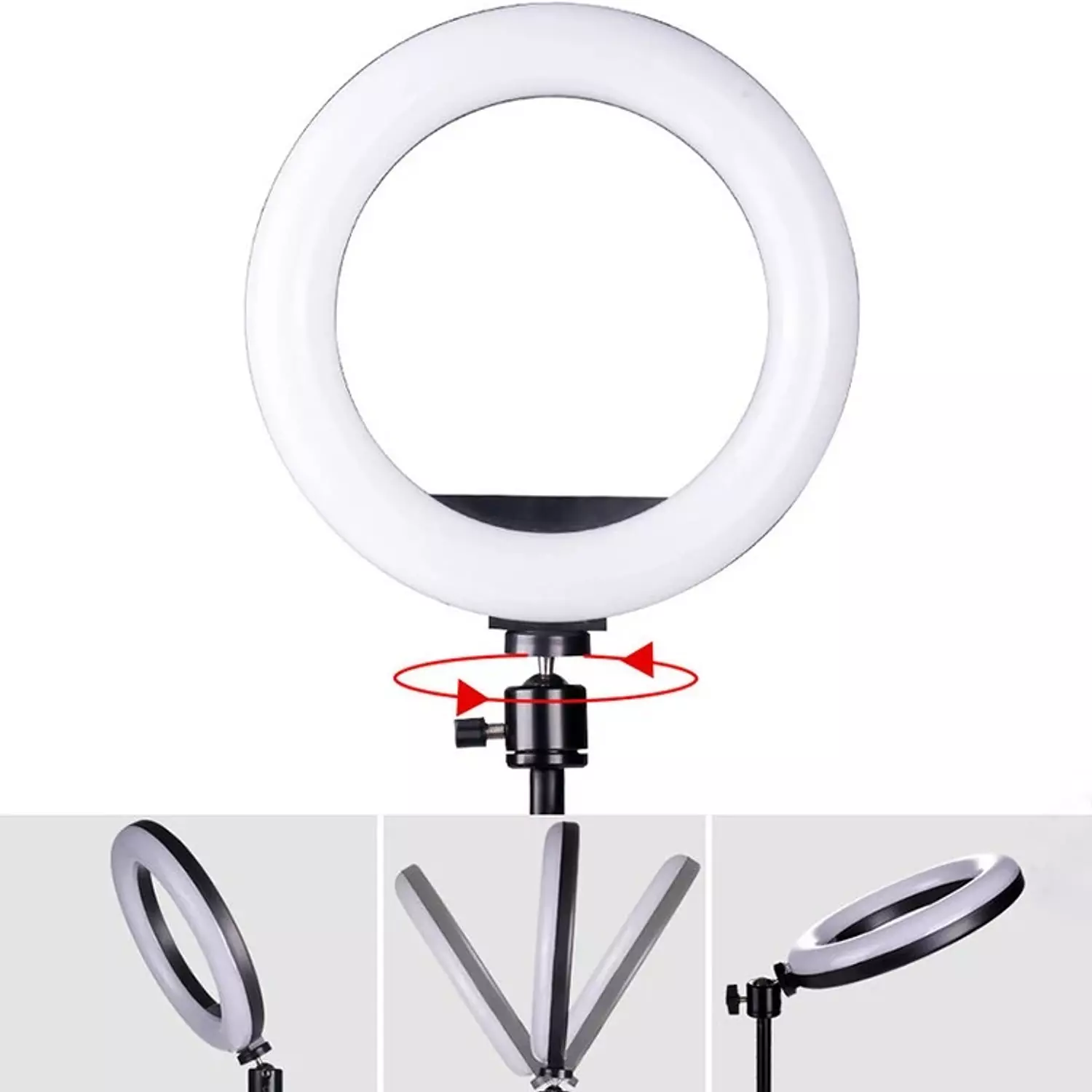 MJ45 RGB LED Soft Ring Light with Stepless Dimming and 360° Rotation 1