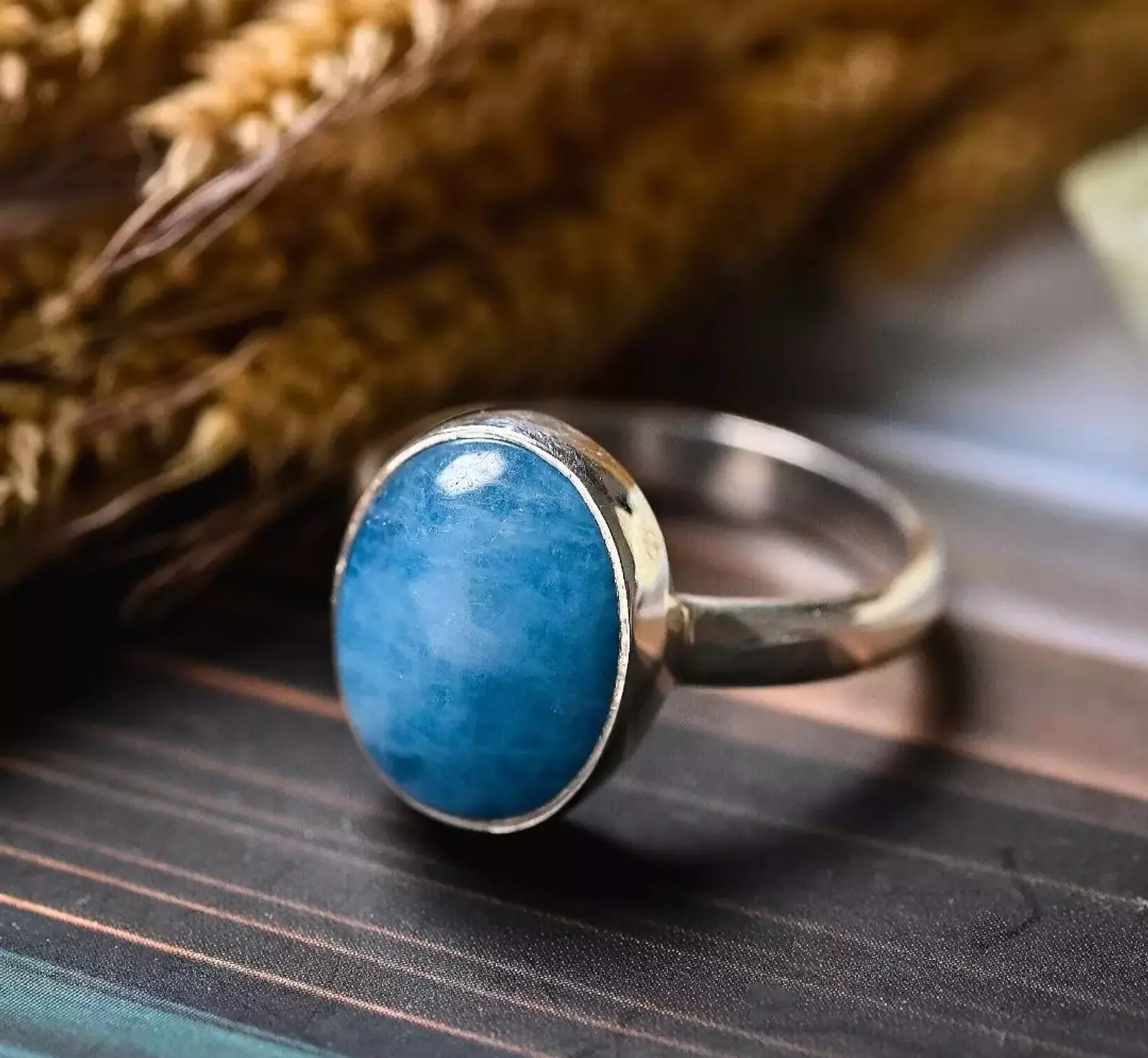 Aquamarine ring hover image