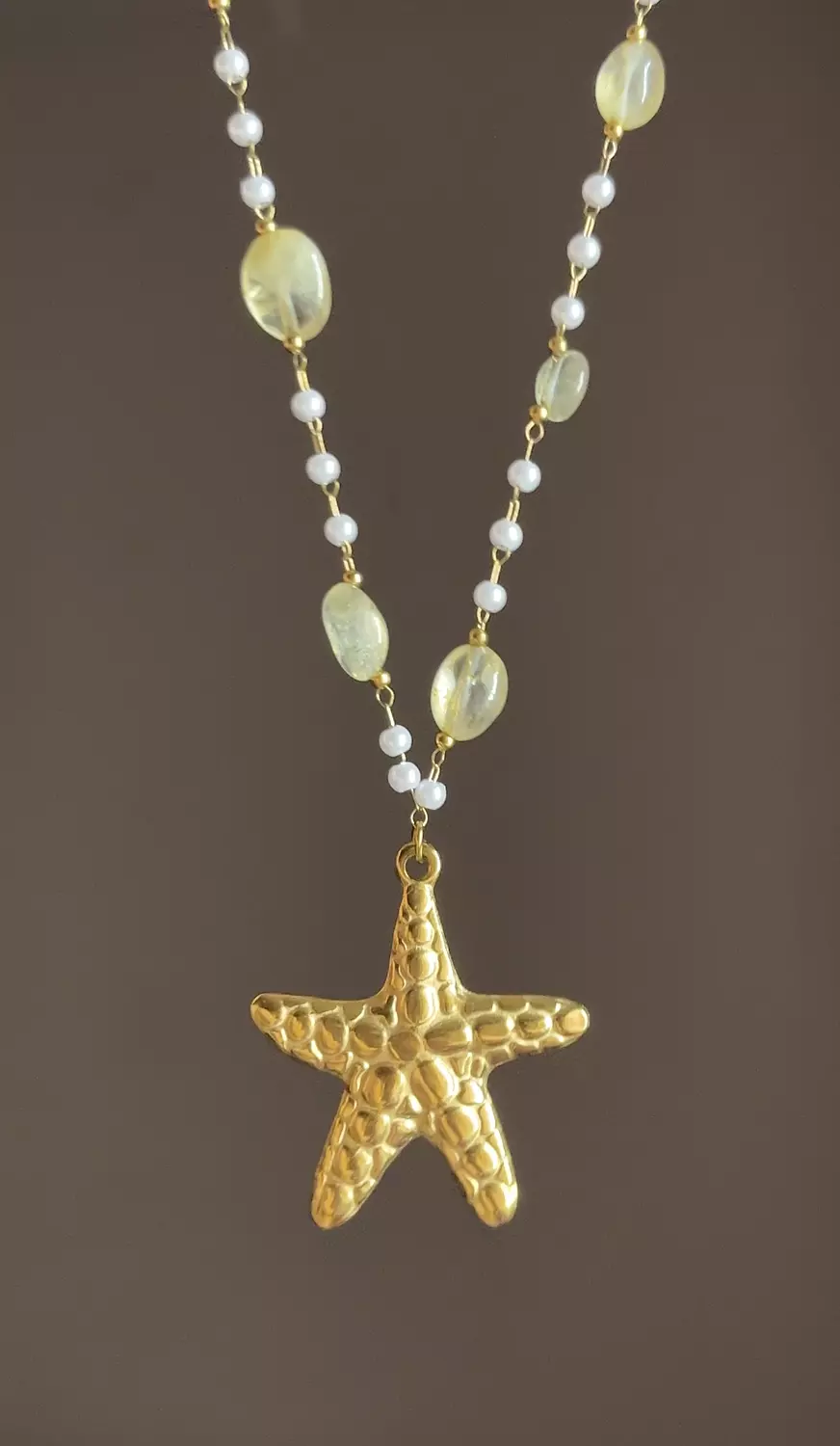 Yellow starfish necklace  image