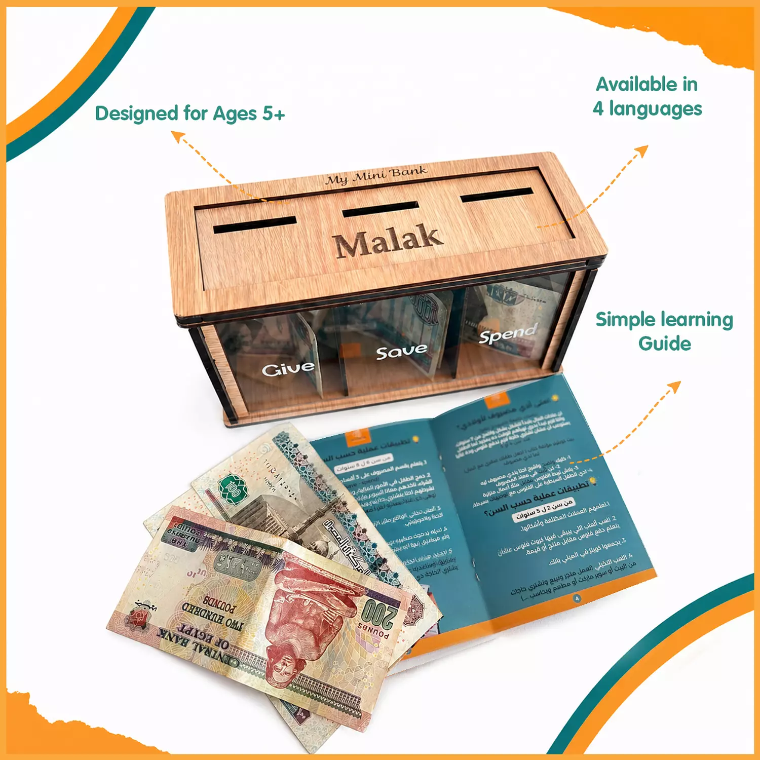 Mini Bank in English (Give - Save - Spend) 3