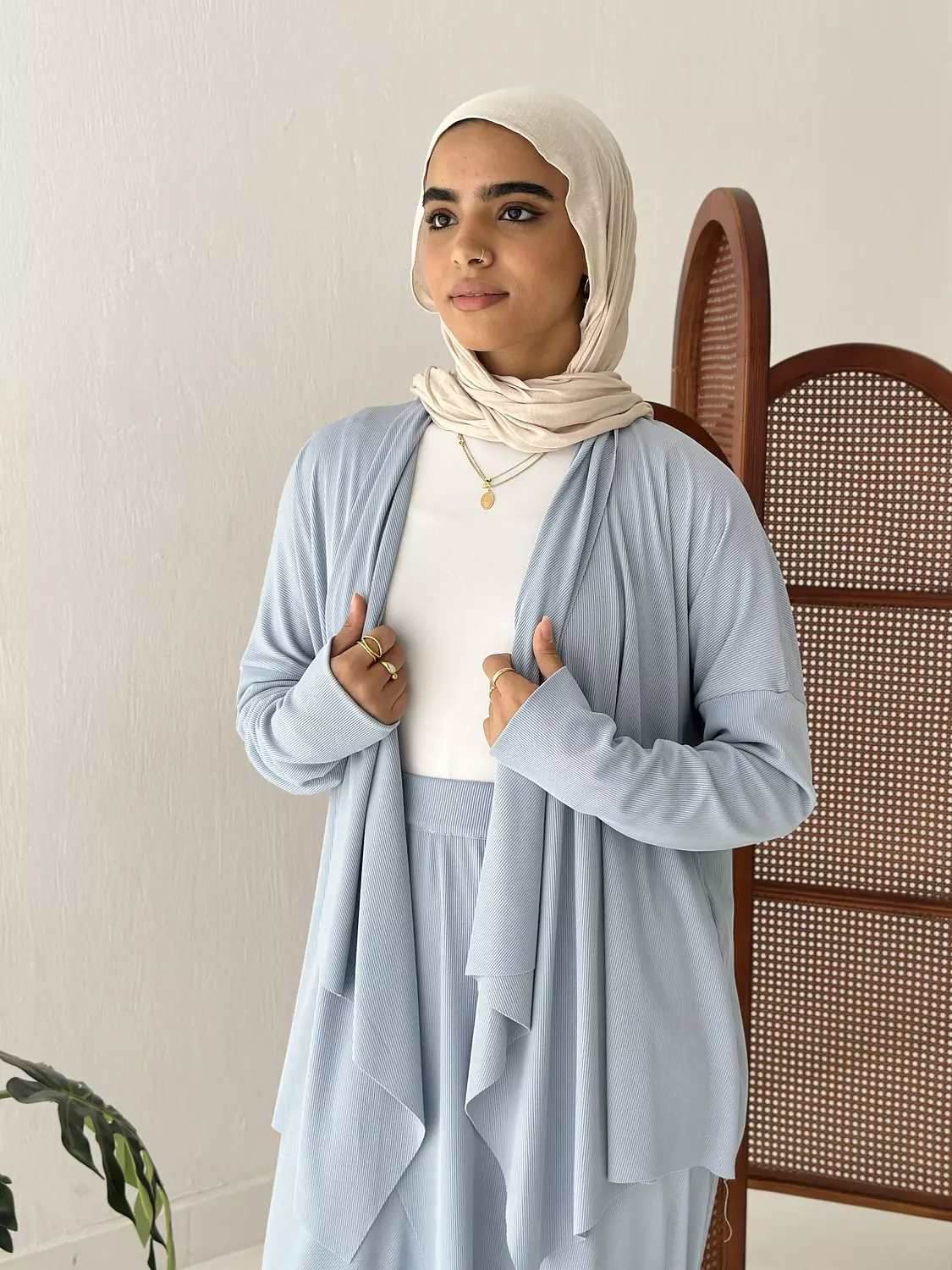 Elegance In Motion Skirt Set In Baby Blue hover image