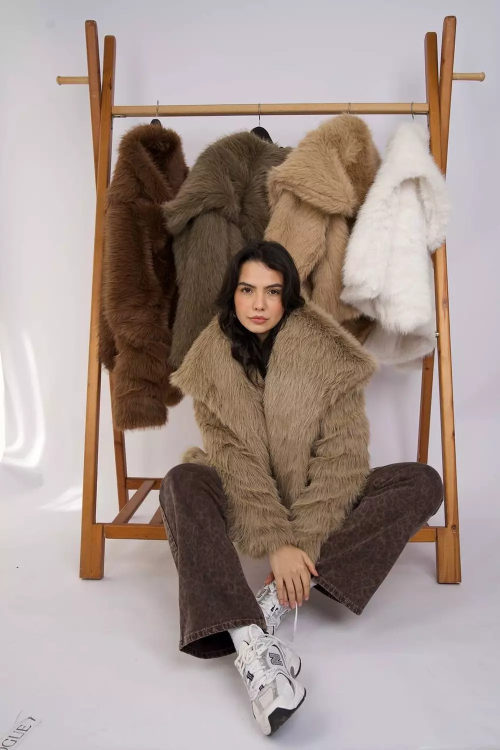 Imported fur jacket with elegant collar  20