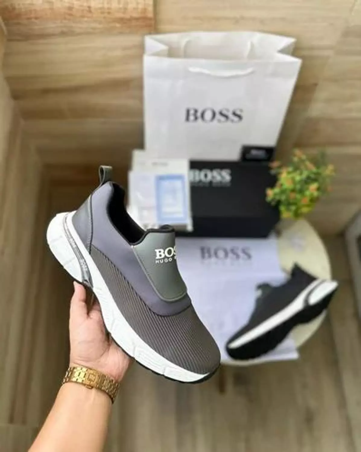  Hugo Boss Casual Sneakers Gray 6