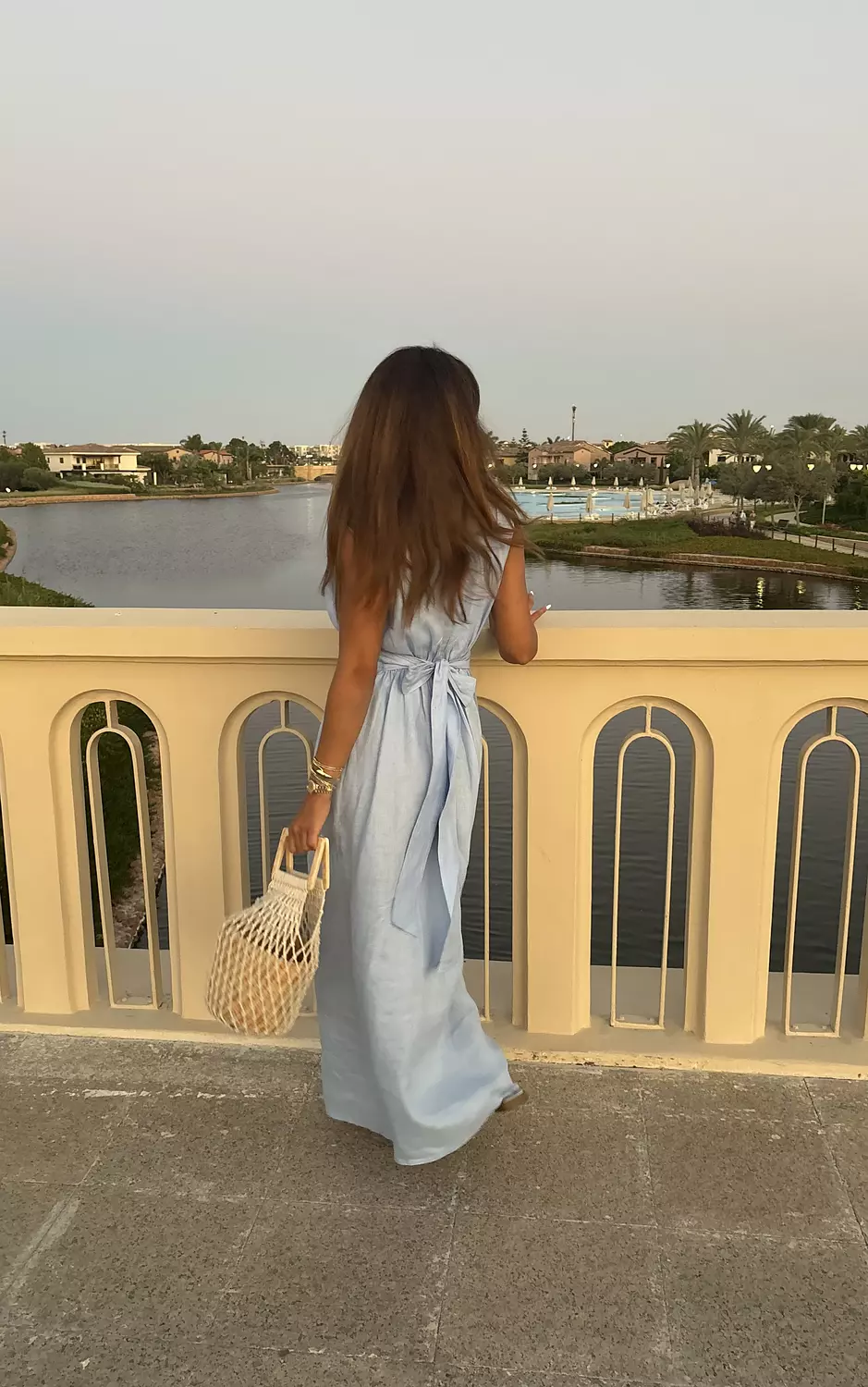 Baby Blue Waisted Dress 4