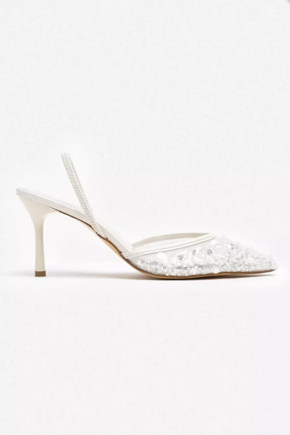 Mesh Slingback Heel 9