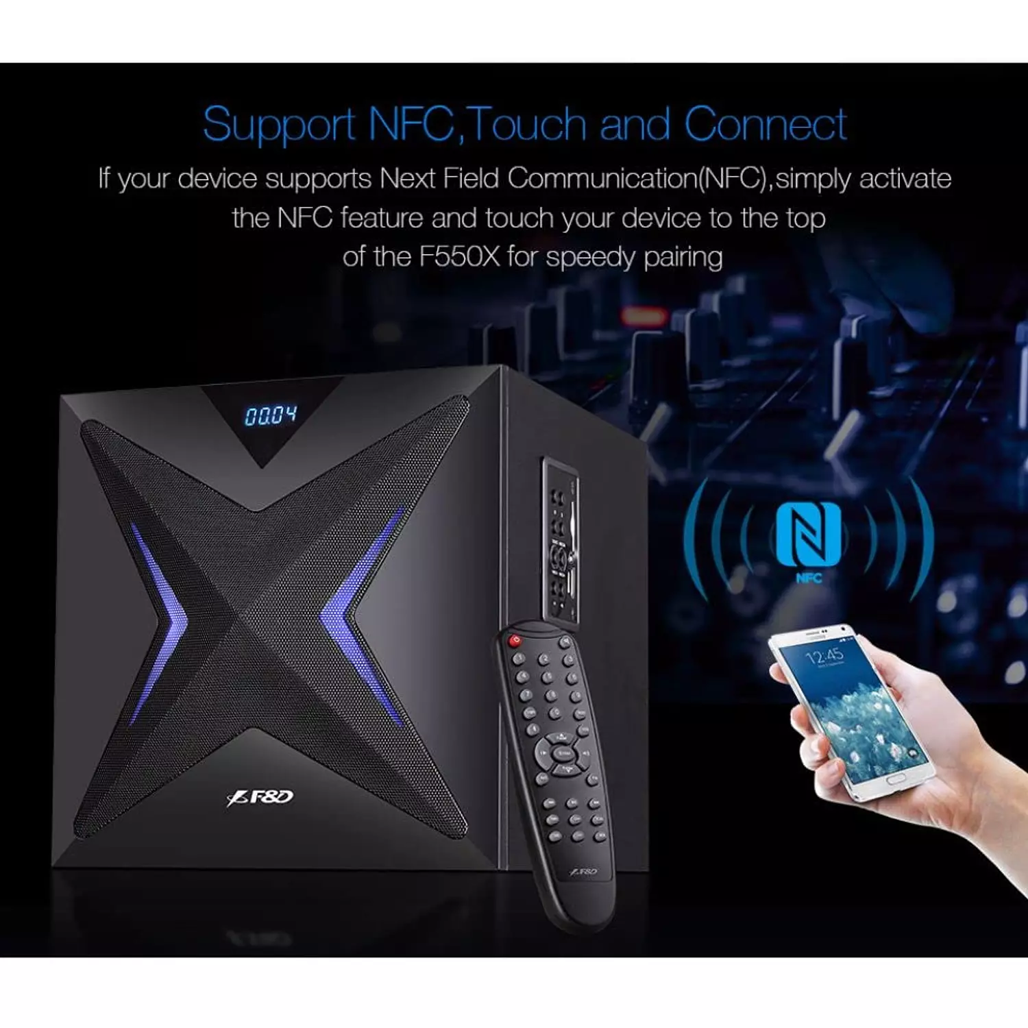 F&D F550X Home Theater, 2.1, Bluetooth, NFC, LED, Remote 3