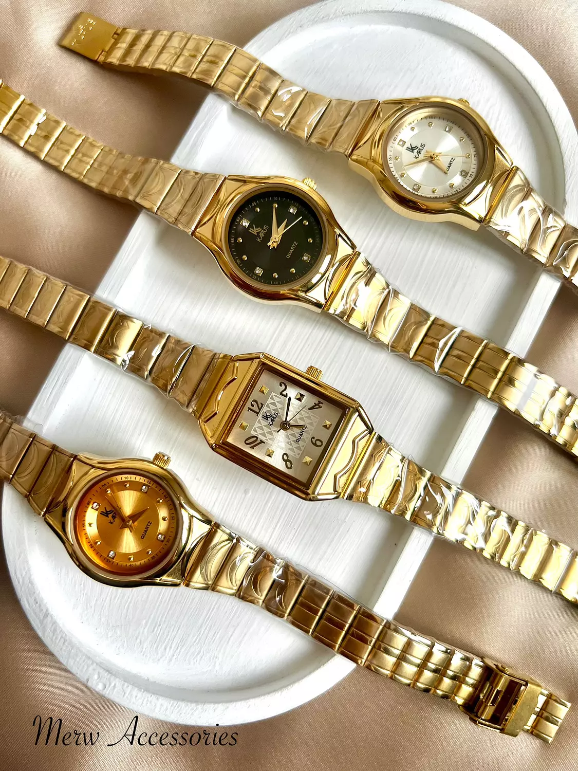 Gold karus women watch  1