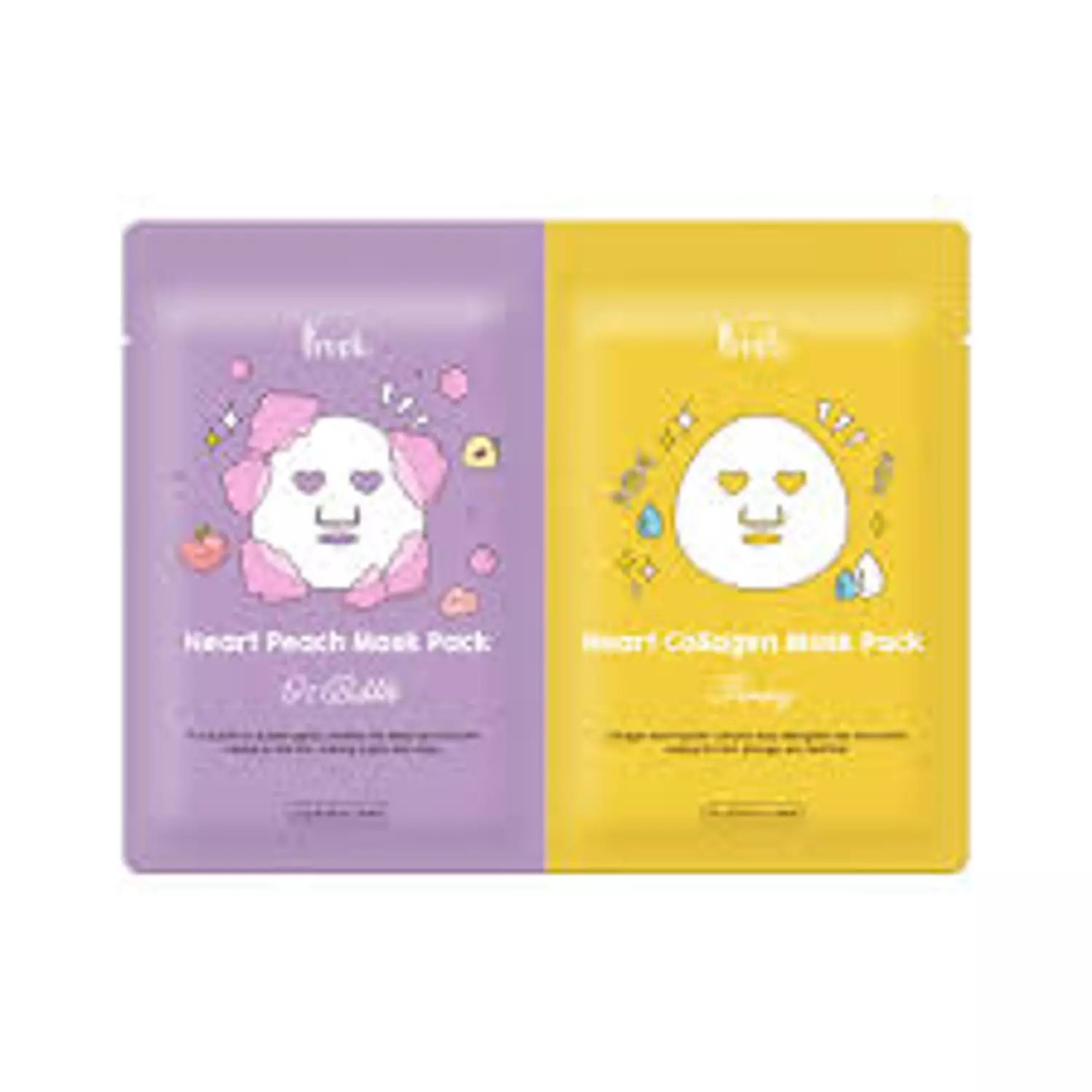 Prreti Heart Peach Mask Pack+ Collagen 1+1 image