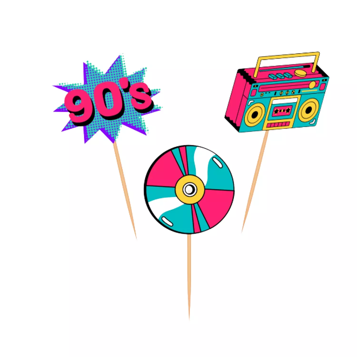 90's Cupcake Toppers  image