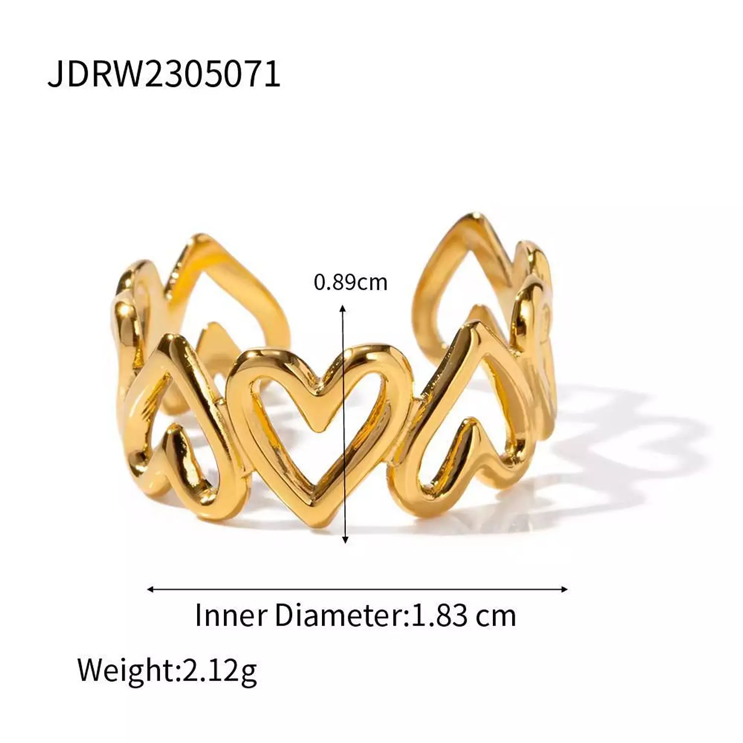  Gold Heart ring  image