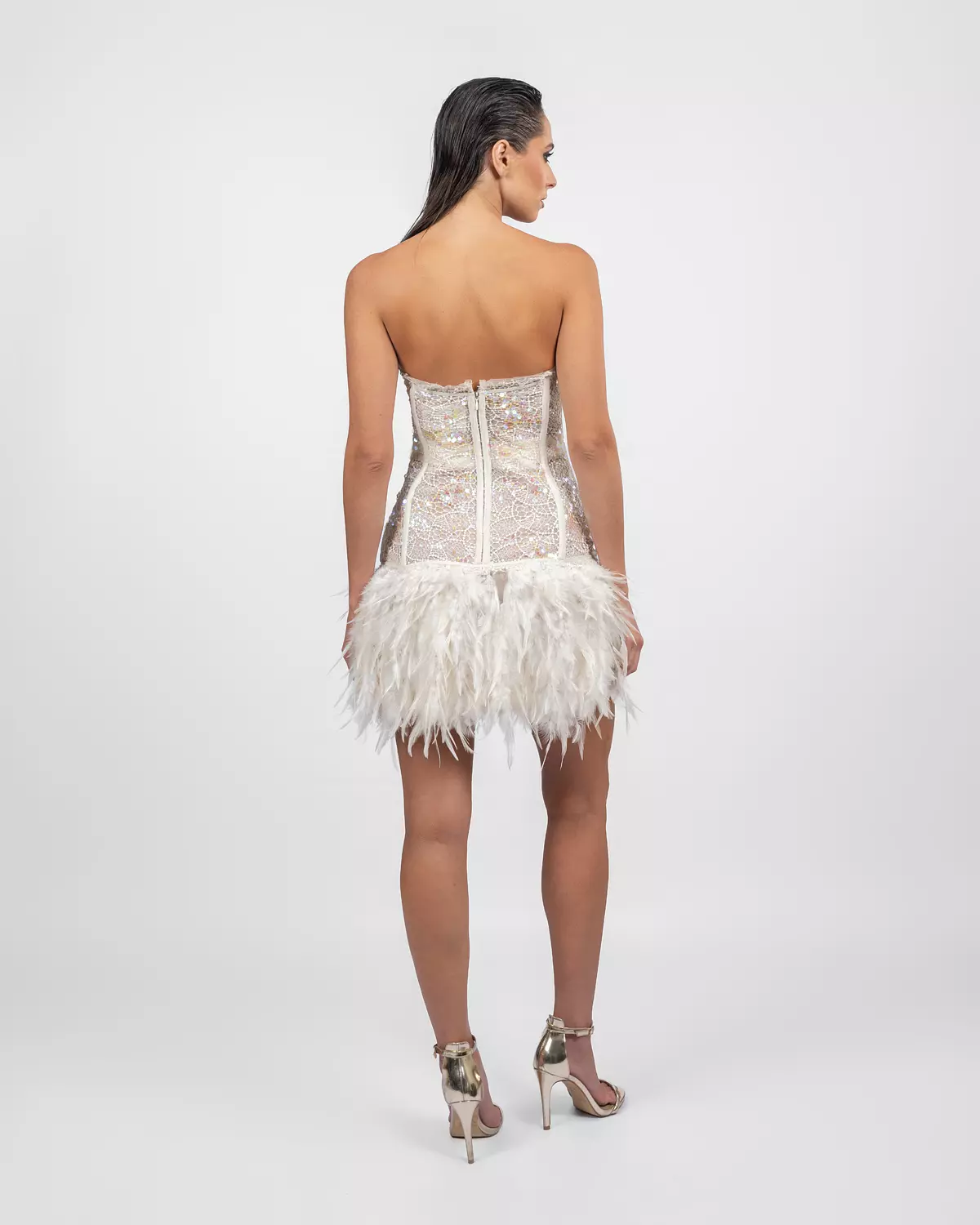 Lustrous Pearl White Dress 6