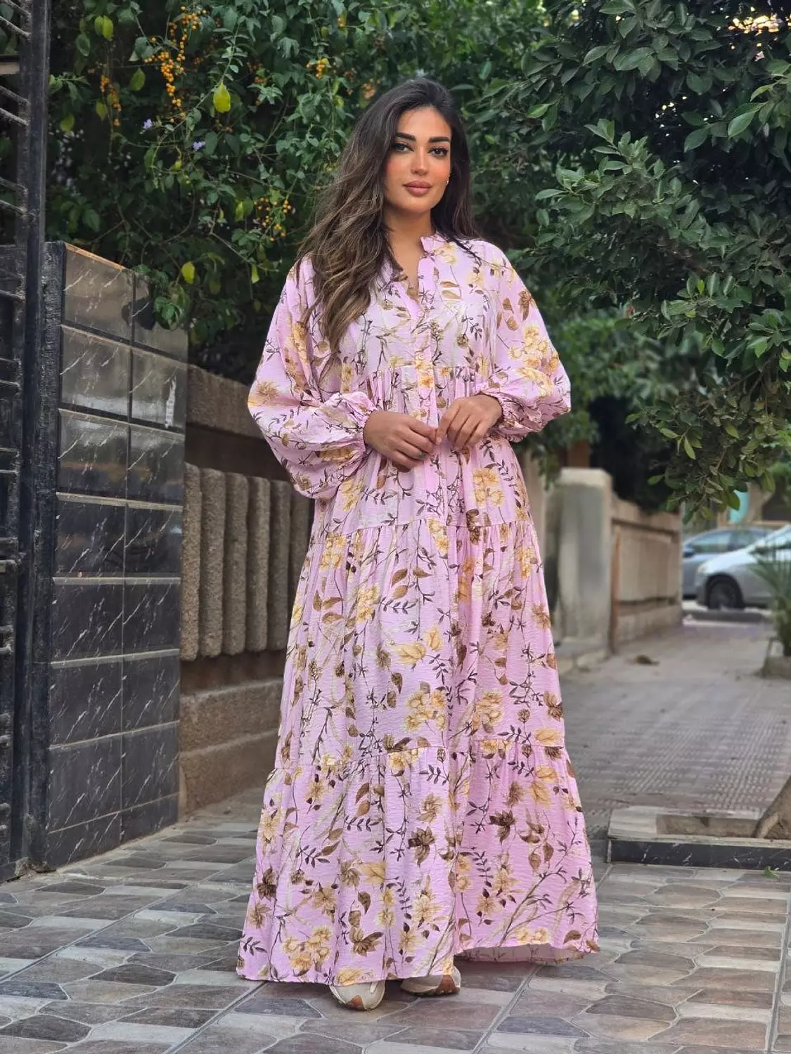 Pink floral dress  2