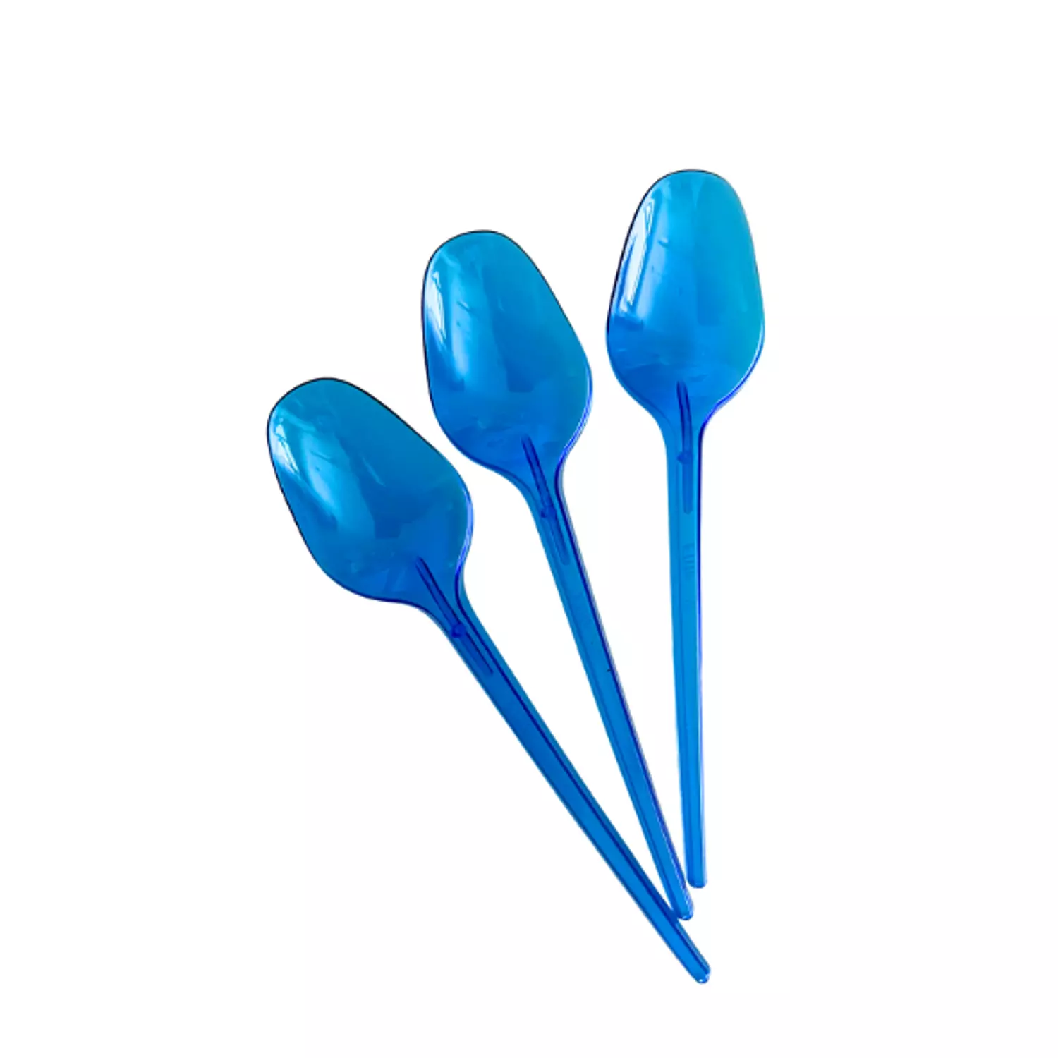 Blue Plastic Spoons