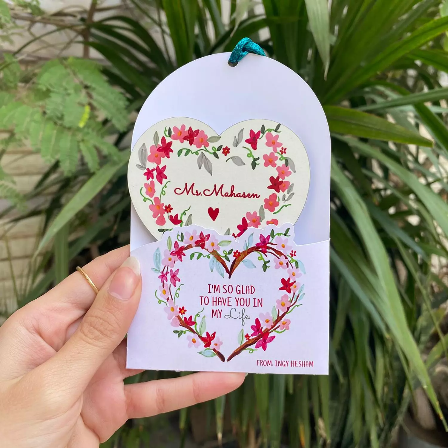 Brown Heart Flowers Gift Box     6