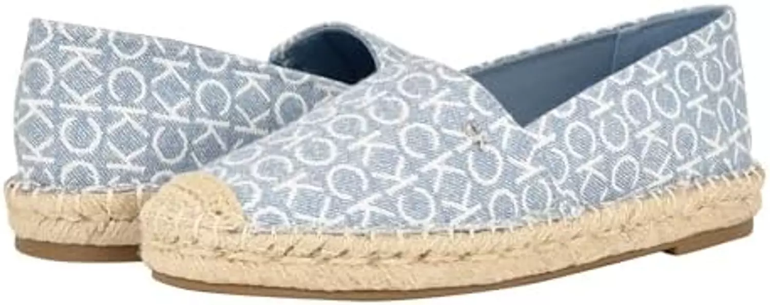 Calvin Klein Espadrilles Women’s Blue Canvas Monogram Shoes hover image