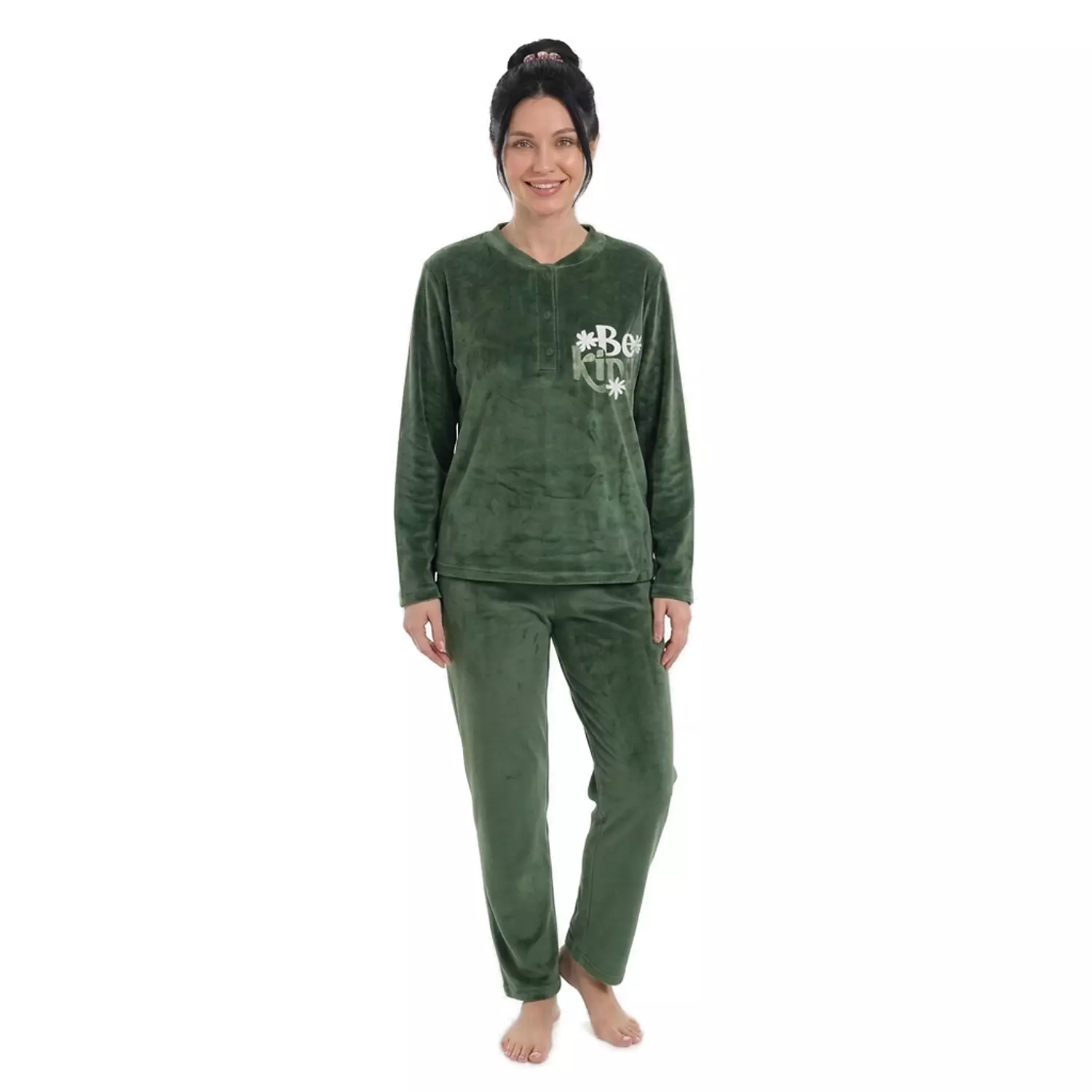 Shorto Women Pajama Fleece Joy PJ - 2639 - Olive Green image