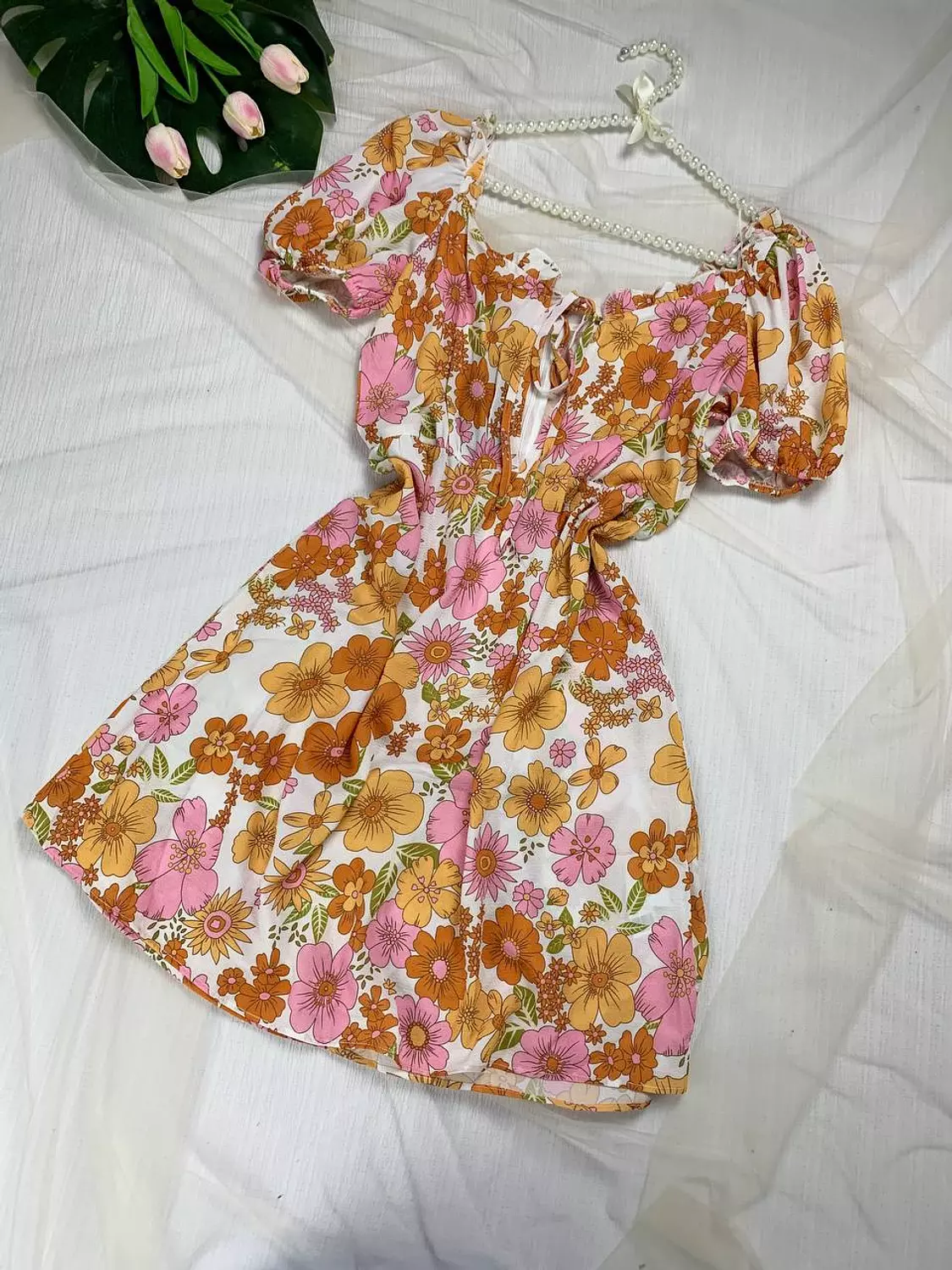 Cute floral short dress from splash   Size small / M/L image
