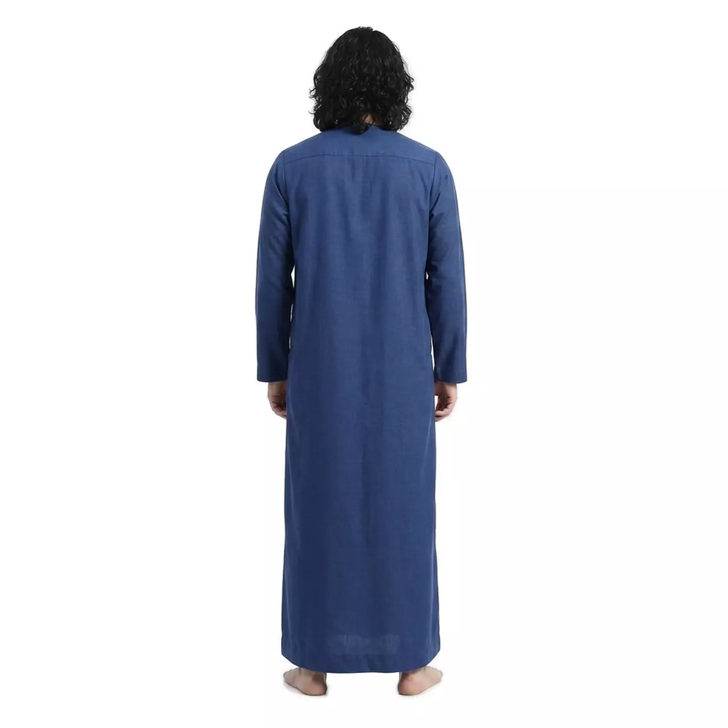  جلابيه رجالي كم طويل - قطن - 2590 - كحلي 3