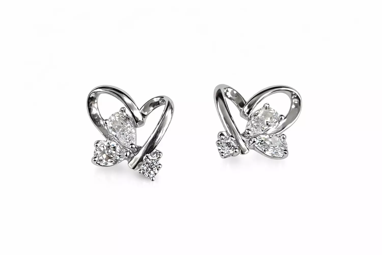 Silver Earrings Heart