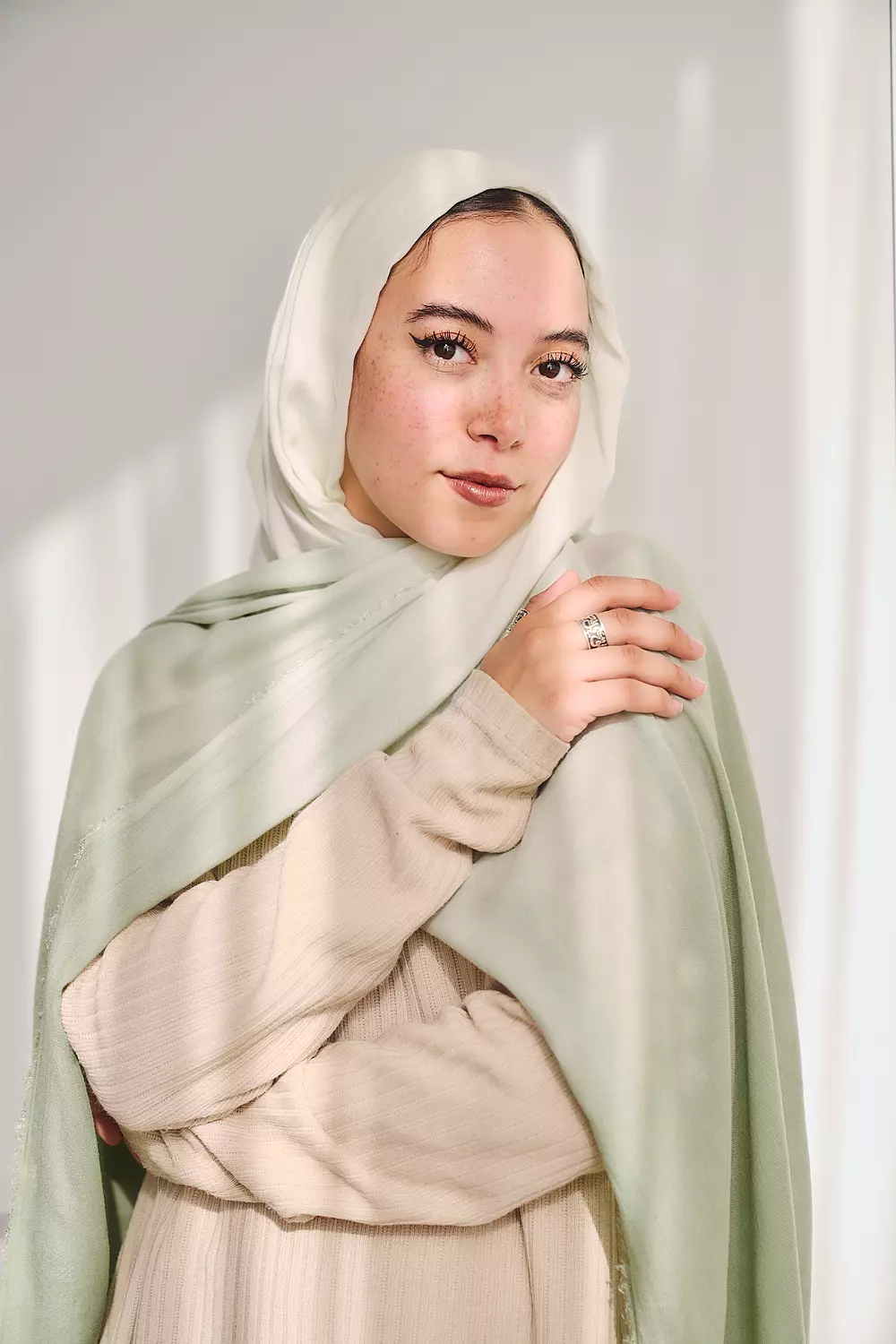 Ombre cotton - Mint green image