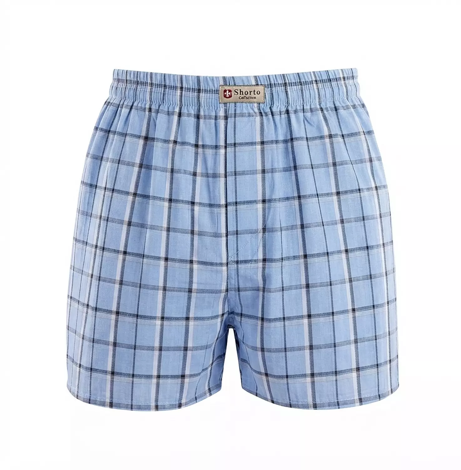 Men's Plaid Boxer - 4333 - Light Blue image