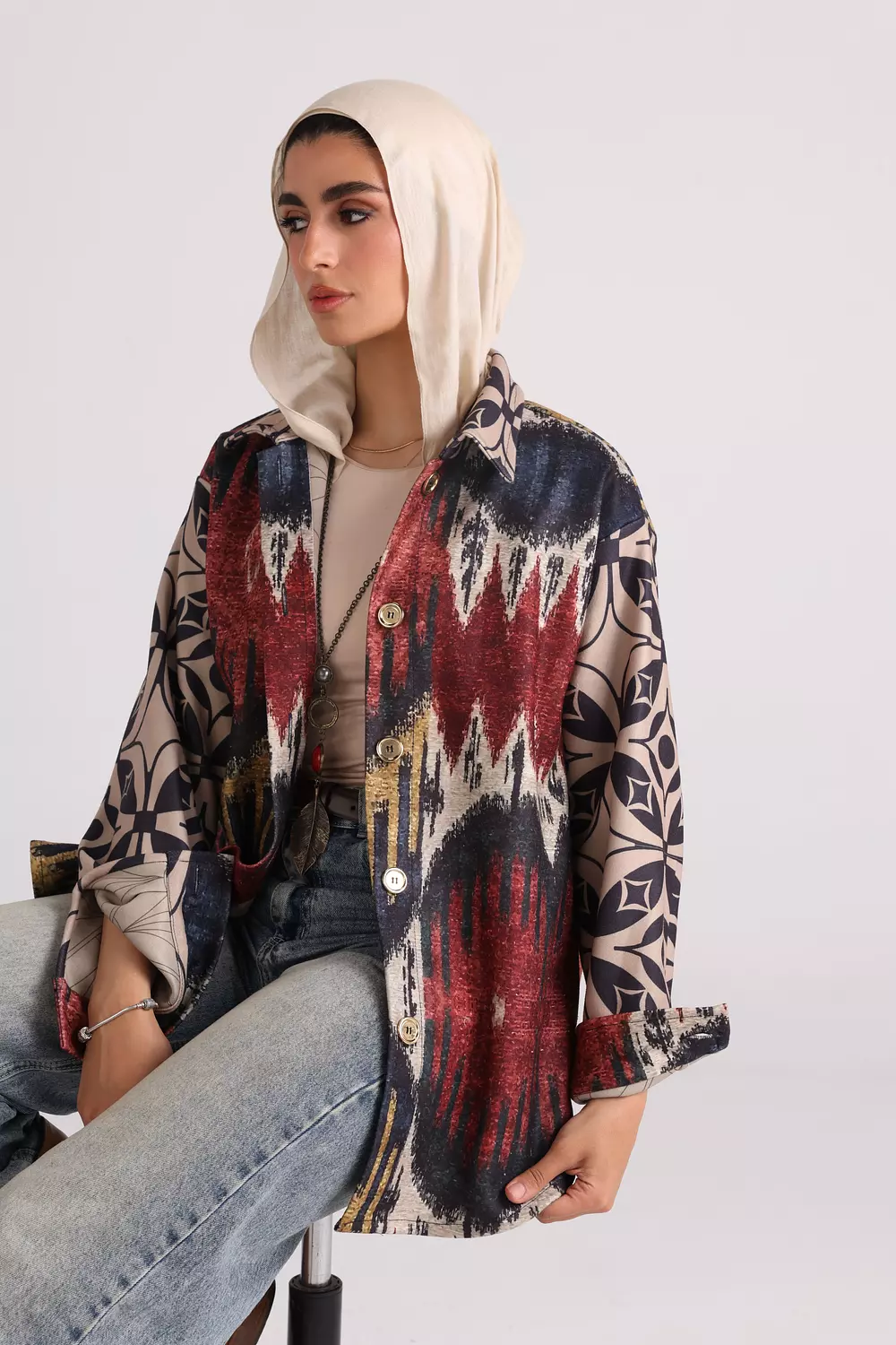 The Tapestry Jacket - navy blue