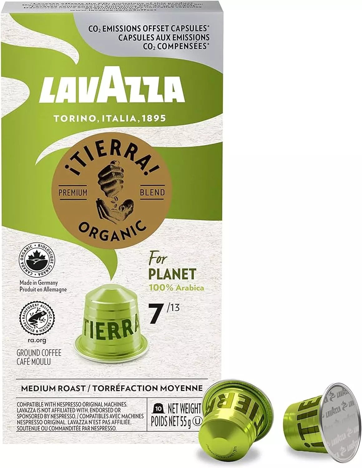 Lavazza iTIERRA BIO-ORGANIC Nespresso Compatible Capsules  ( 10 Capsules ) image