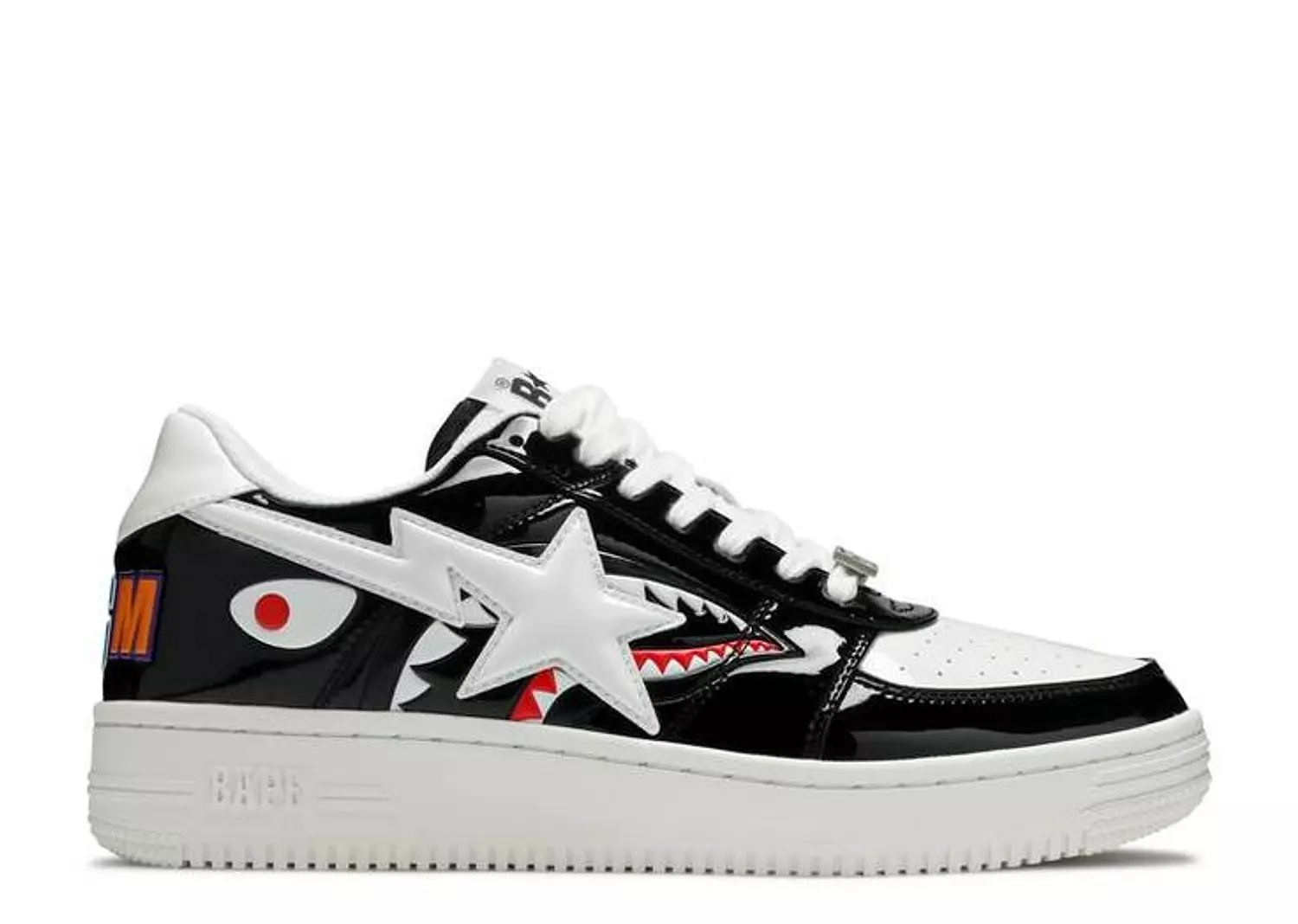 Bapesta shark black white  image