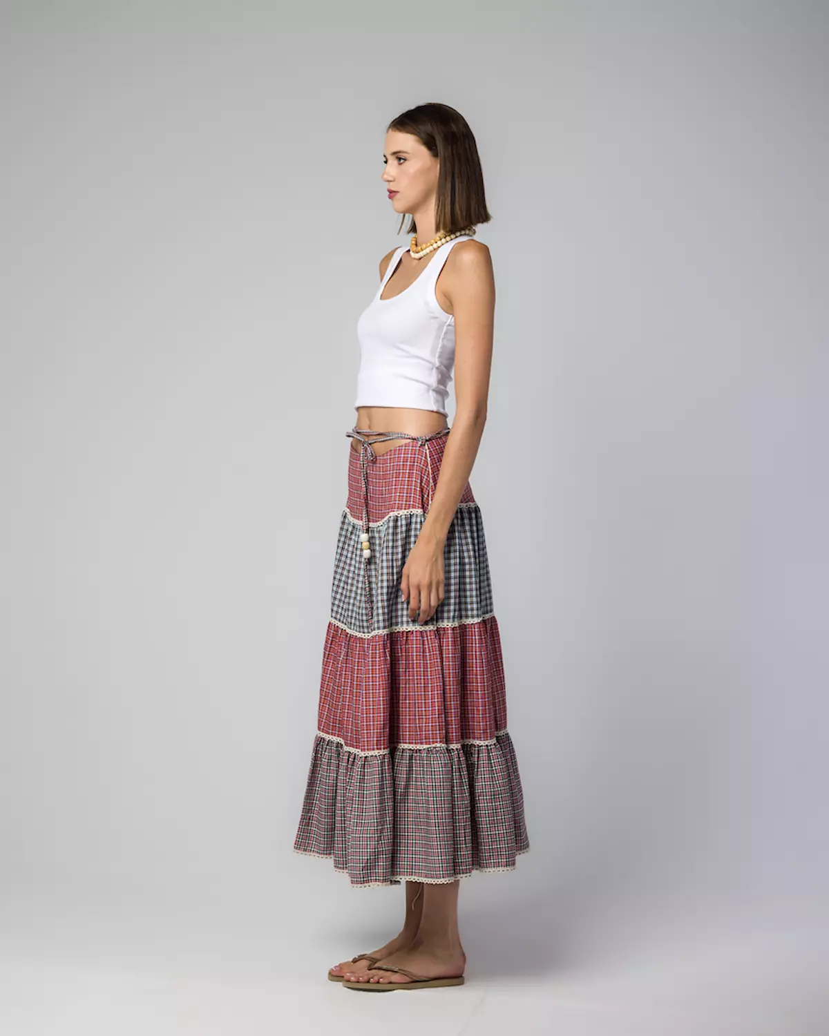 MAXI CHECKS SKIRT hover image