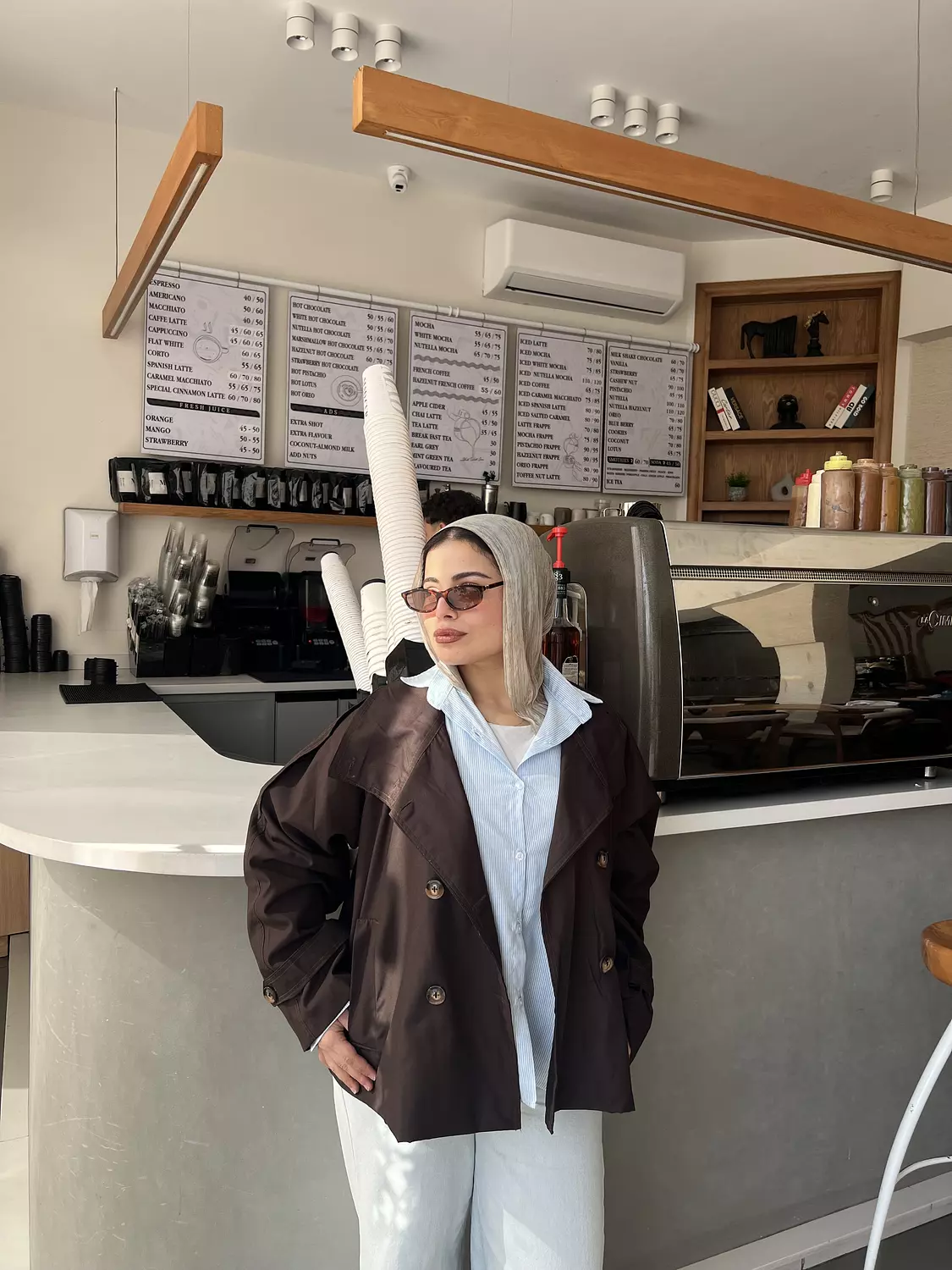 high neck cropped trench  9