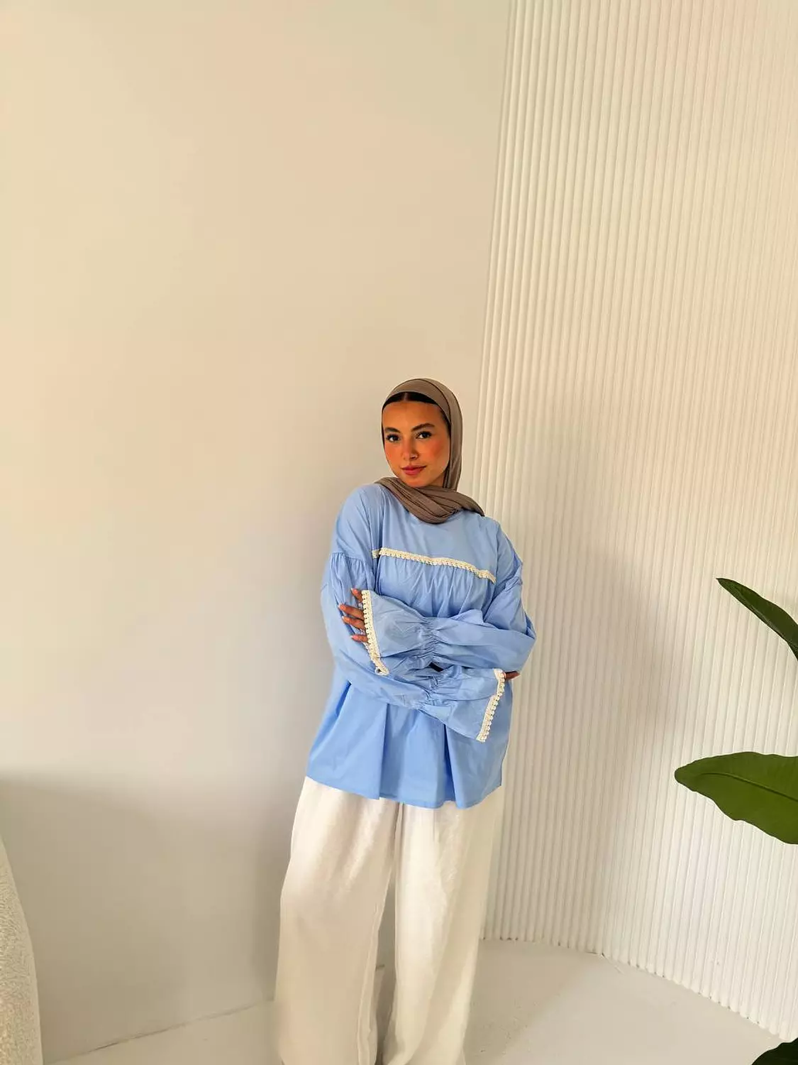 Fluffy sleeves blouse  3