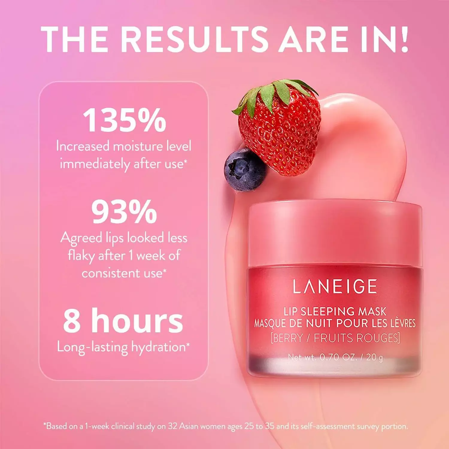 LANEIGE  Lip Sleeping Mask – Intense Hydration Lip Treatment with Vitamin C 1