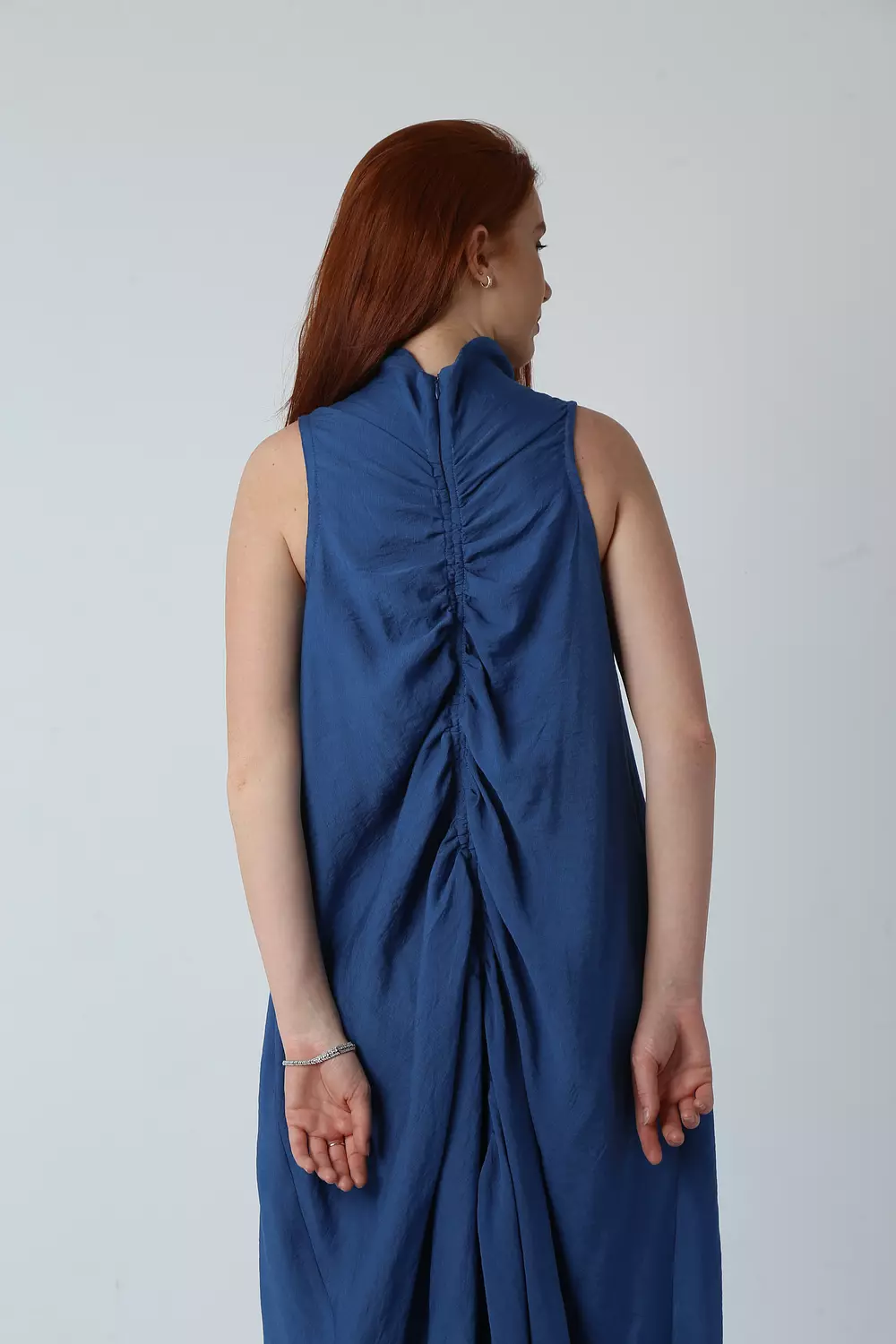 Ruched Maxi Dress - Blue image